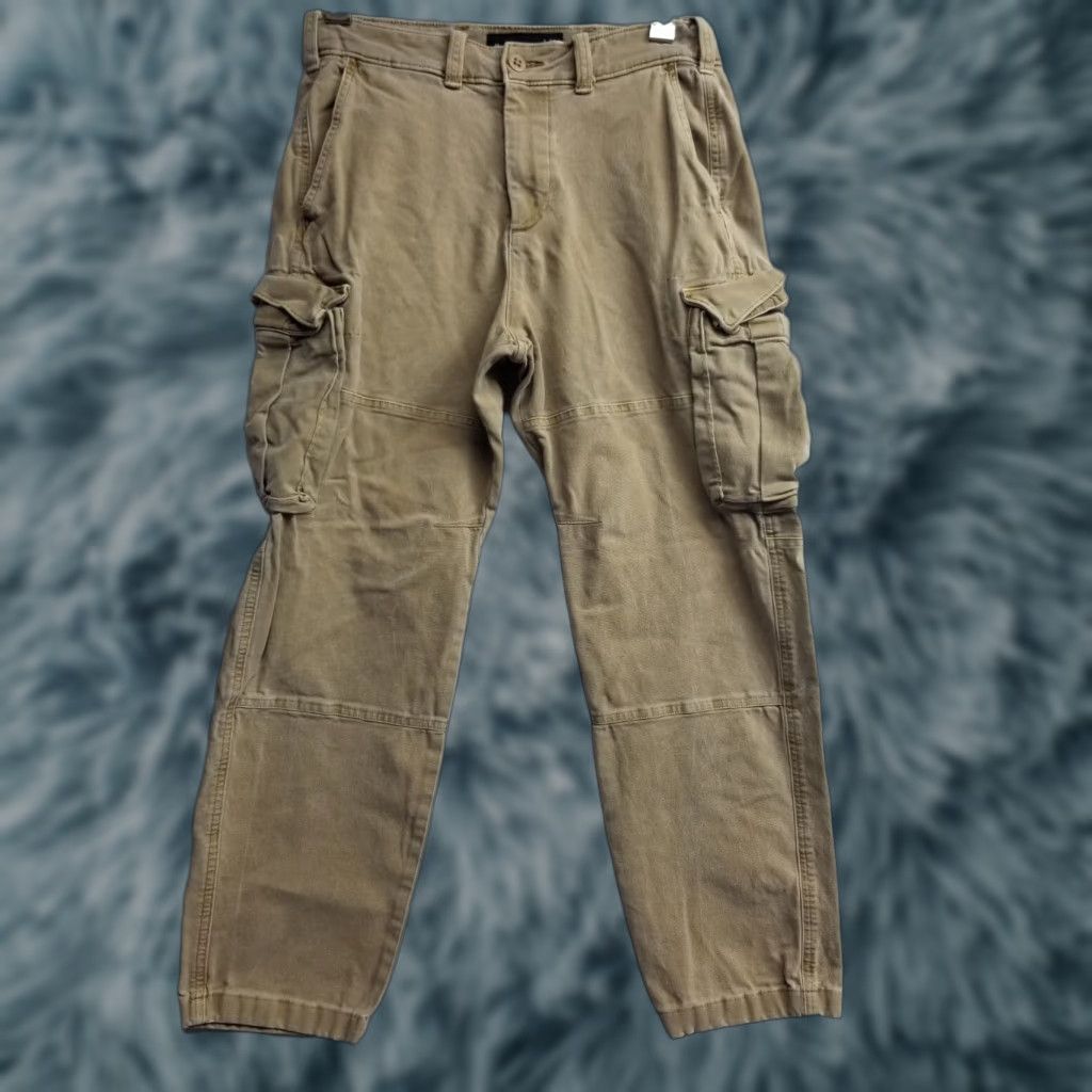 Abercrombie & Fitch Abercrombie & Fitch Men 30R Tan Khaki Paratrooper Cargo Y2K Hiking Pants See Pic Size US 30 / EU 46 - 1 Thumbnail