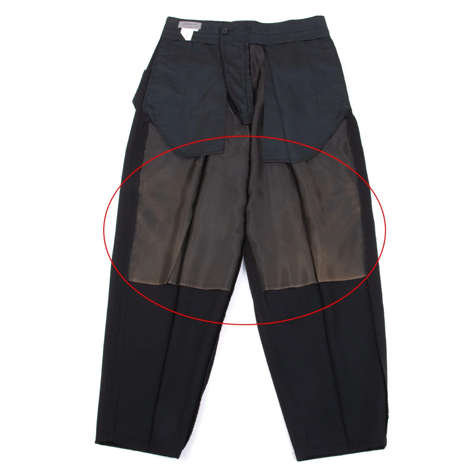 Yohji Yamamoto Yohji Yamamoto Wool Gabardine Trousers Black Size US 30 / EU 46 - 12 Thumbnail