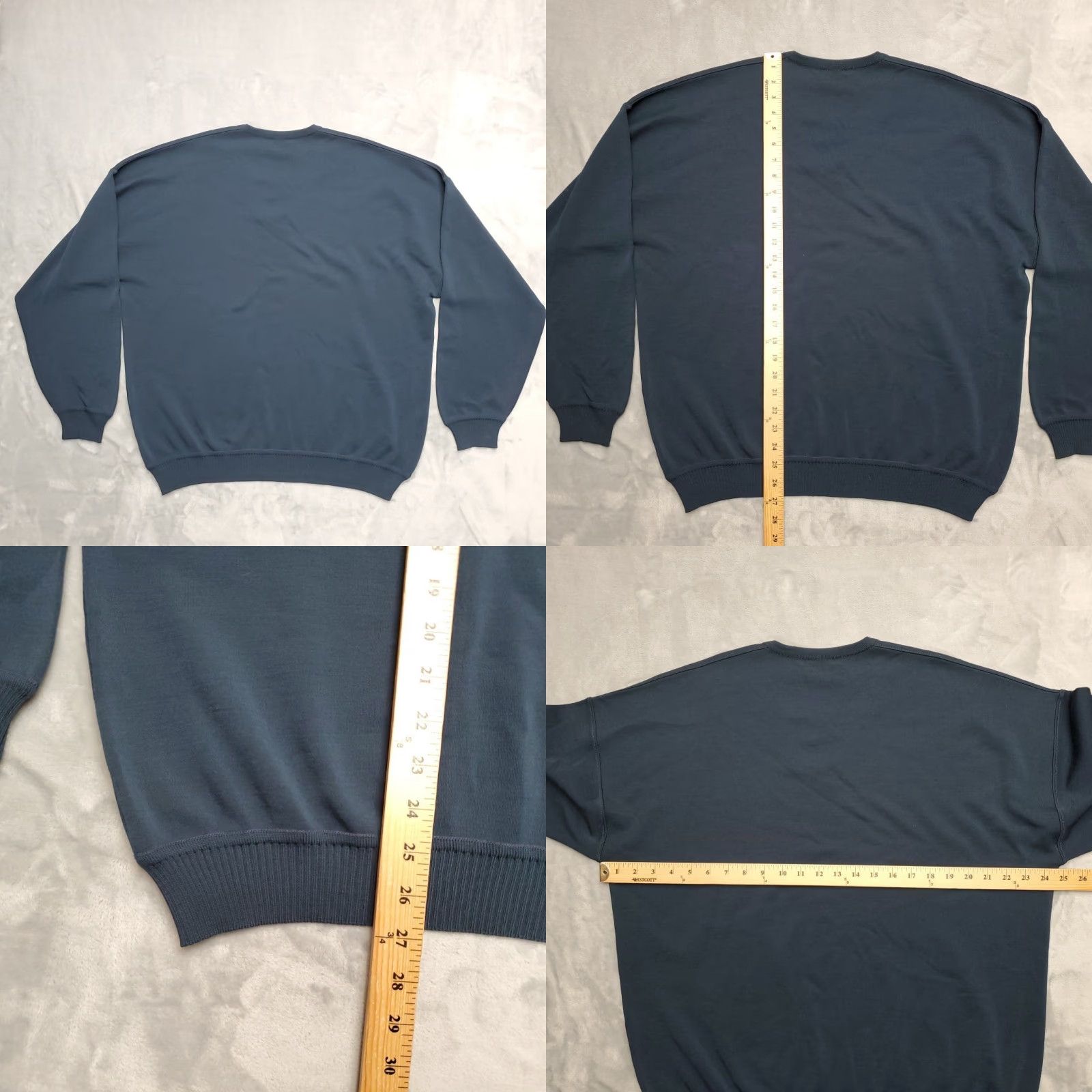 Vintage VINTAGE St Croix Knits Sweater Mens Large Navy Blue Long Sleeve 100% Wool Made in USA Size US L / EU 52-54 / 3 - 8 Thumbnail