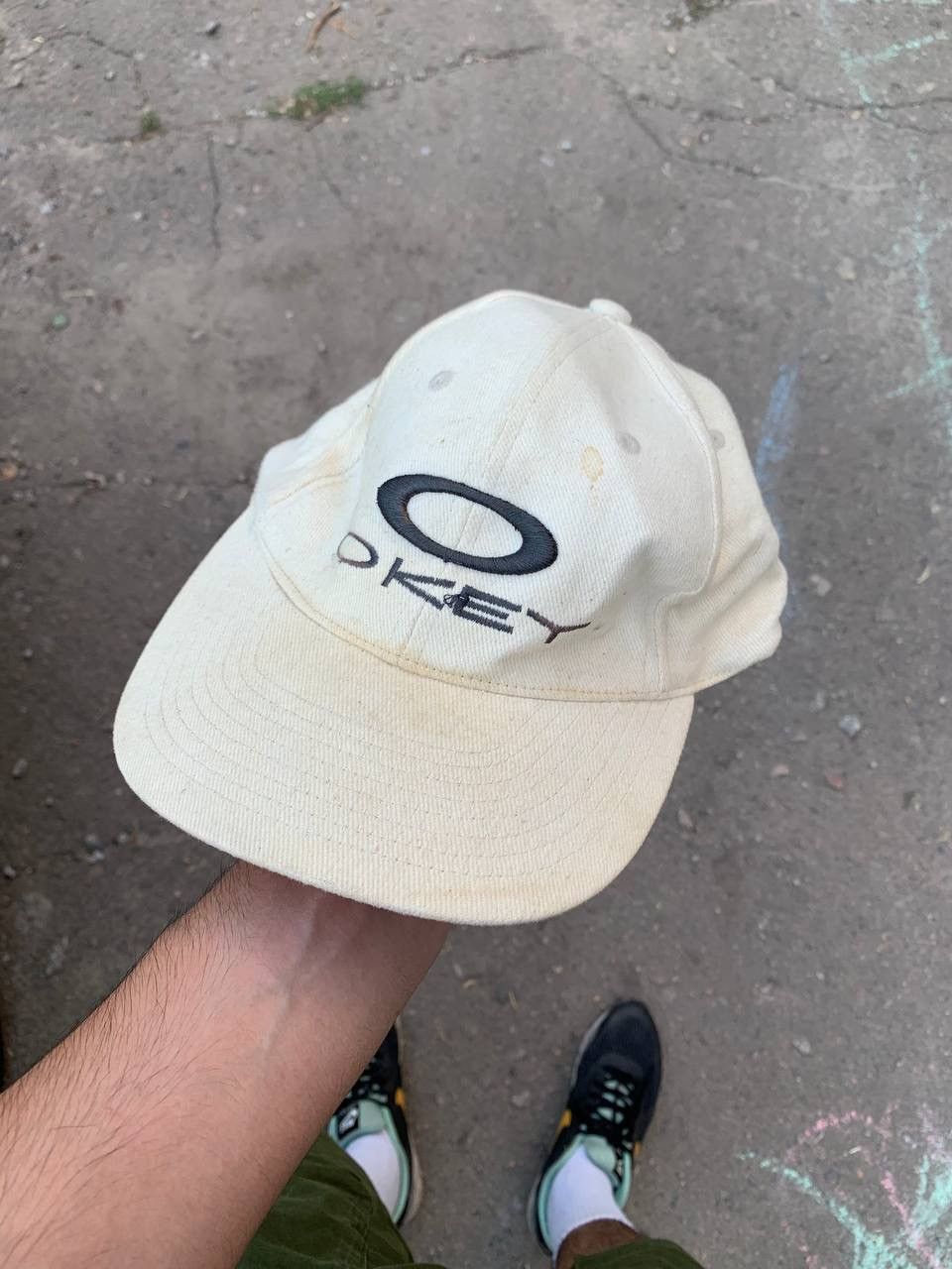 Oakley × Vintage VERY RARE OAKLEY CAP OKAY BIG LOGO SURF HATS MADE IN USA Y2K Size ONE SIZE - 1 Thumbnail