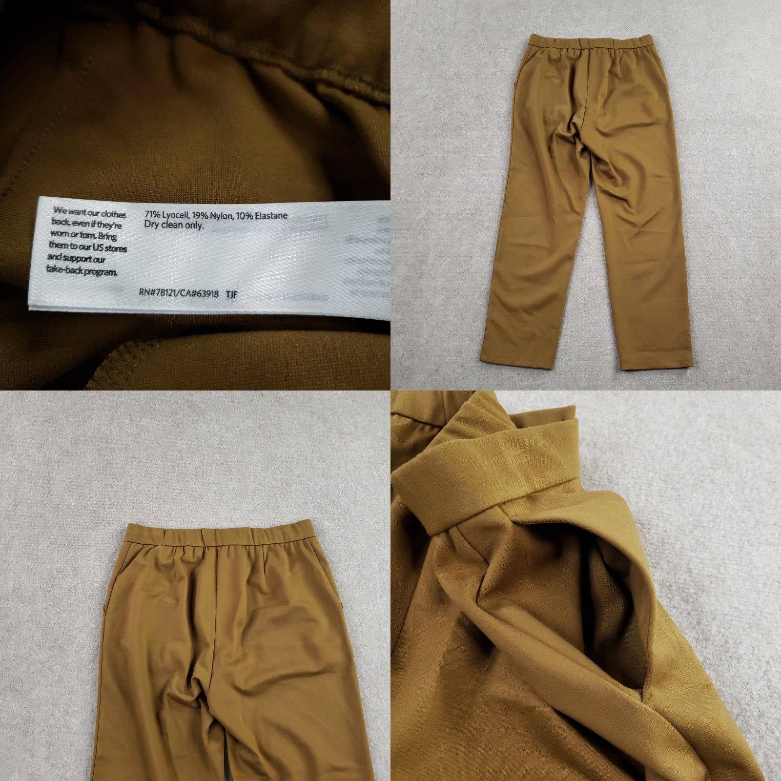 Eileen Fisher Eileen Fisher Pants Womens Small Olive Green Dress Stretch Tapered Leg Made USA Size 28" / US 6 / IT 42 - 9 Thumbnail