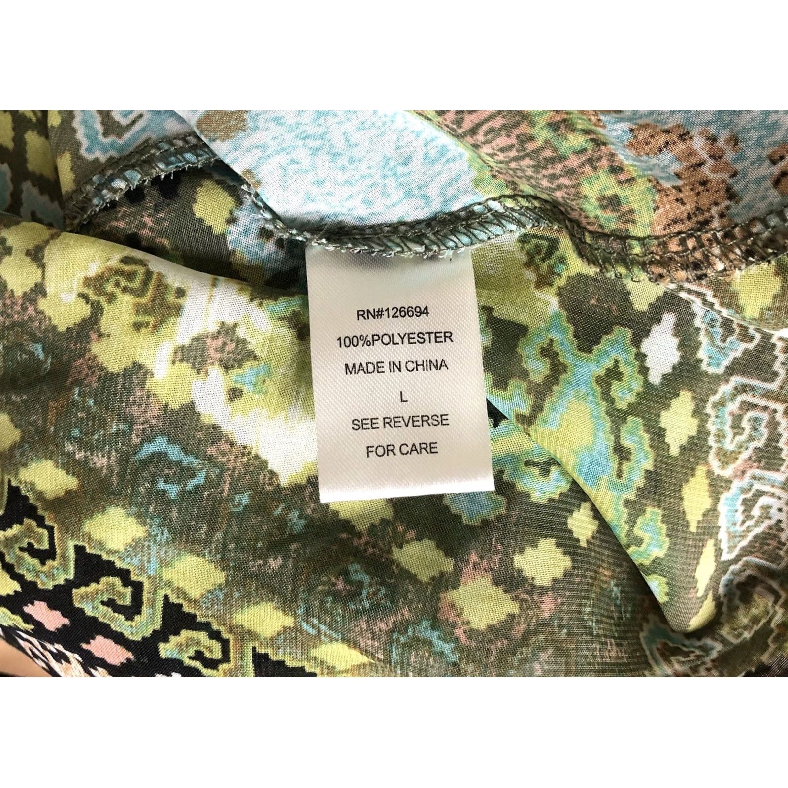 Etro Spoiled Chiffon Tank Top L Multi Tribal Strappy V-Neck Retro Glam Y2K punk Size L / US 10 / IT 46 - 5 Thumbnail