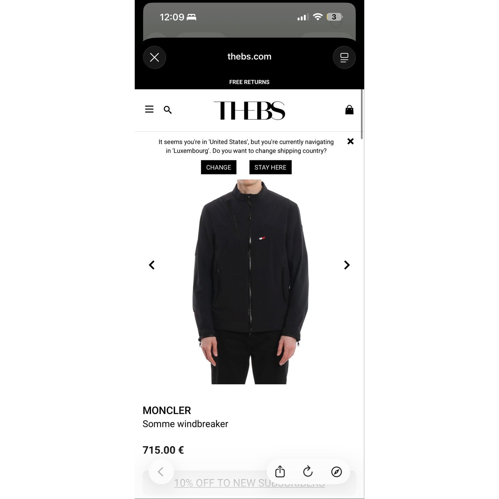Moncler MONCLER Somme windbreaker Size US L / EU 52-54 / 3 - 7 Thumbnail