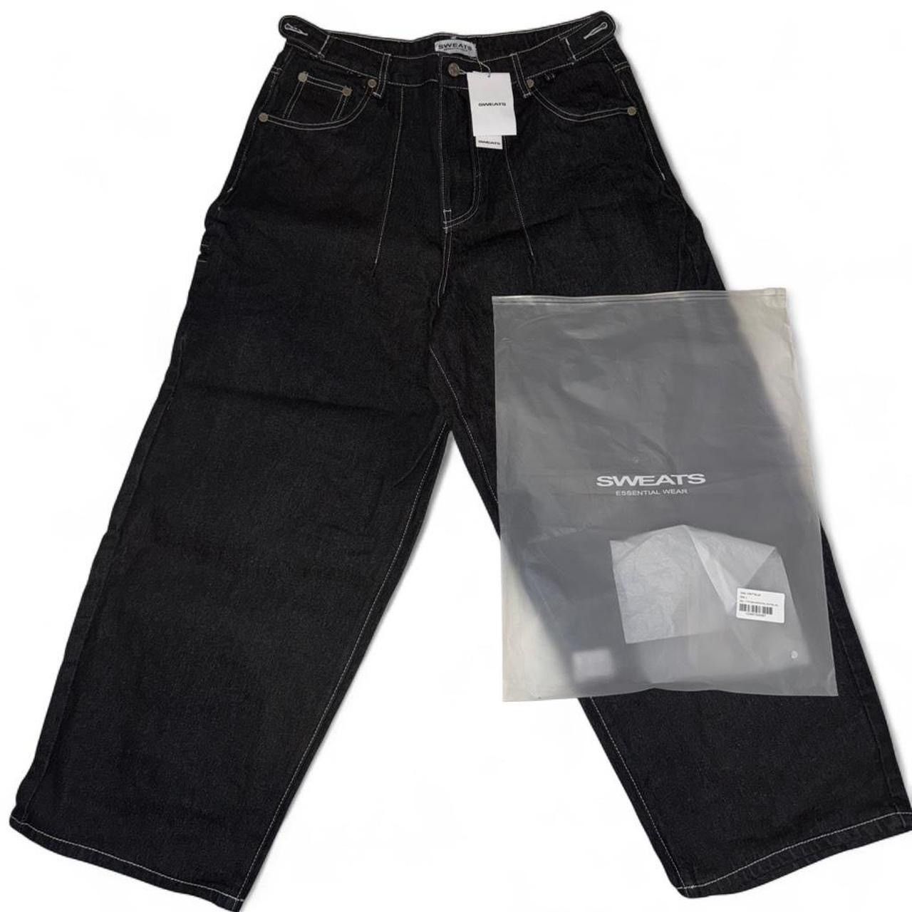 Other SWEATSCOLLECTIVE DENIM BAGGY JEANS BLACK SIZE L Size US 36 / EU 52 - 1 Thumbnail