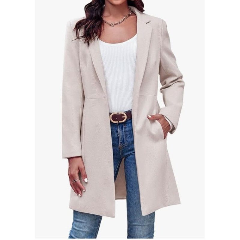 The Unbranded Brand Womens Wool Blend Long Pea Coats Slim FitOvercoat SIZE LARGE Size L / US 10 / IT 46 - 5 Thumbnail