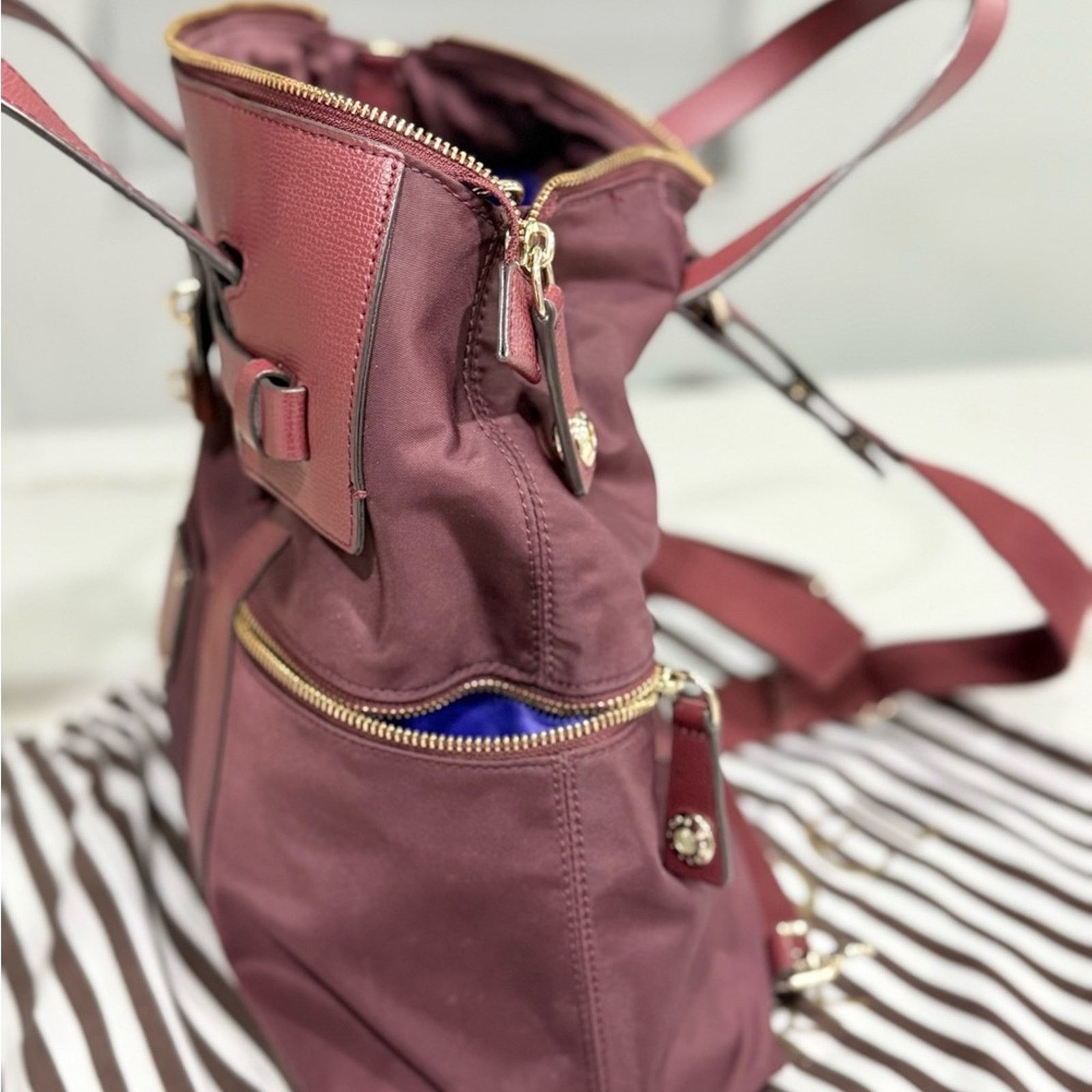 Henri Bendel Henri Bendel Jetsetter Convertible Backpack//tote Oxblood Size ONE SIZE - 9 Thumbnail