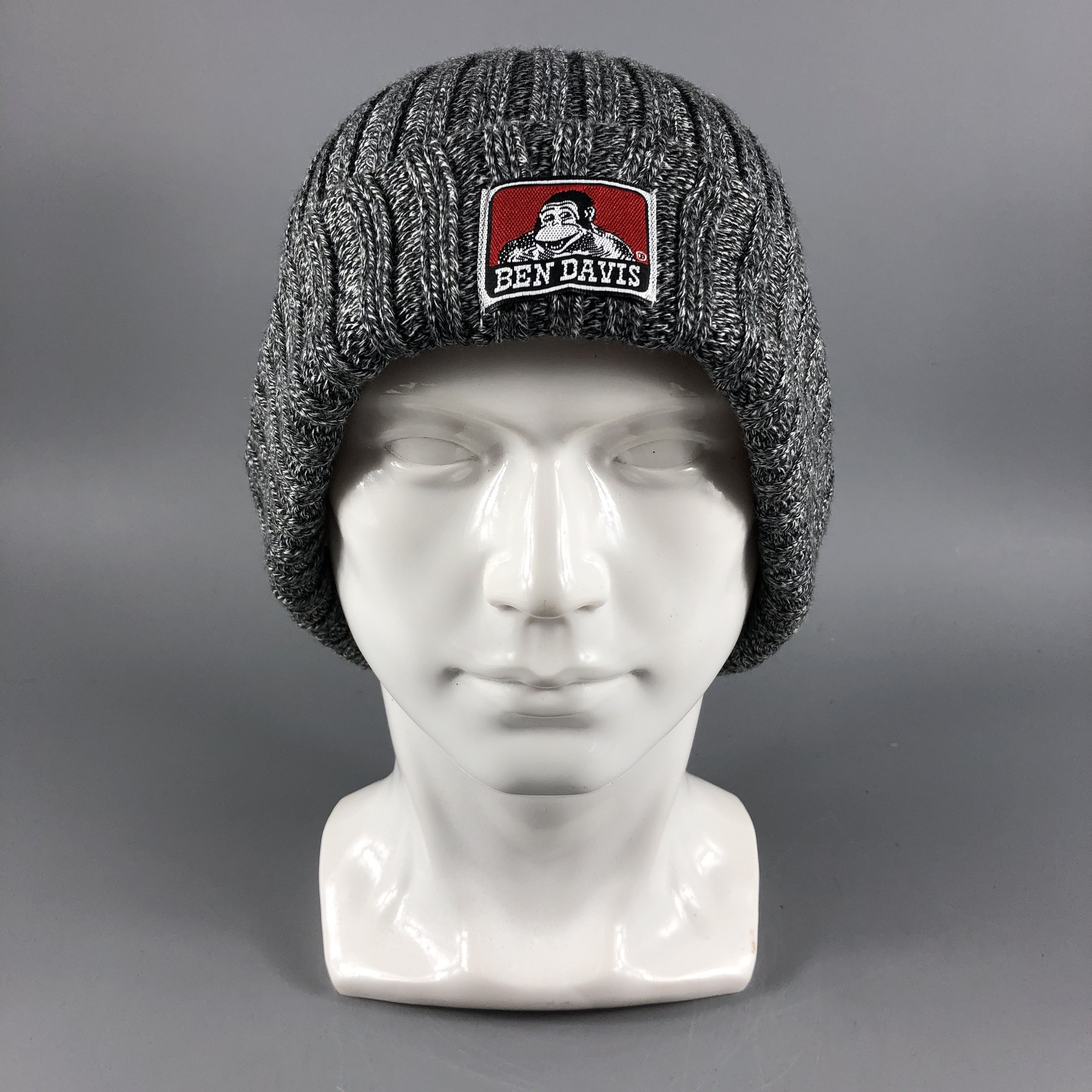 image of Ben Davis Gray Knit Beanie Snow Hat Snow Cap B101, Men's