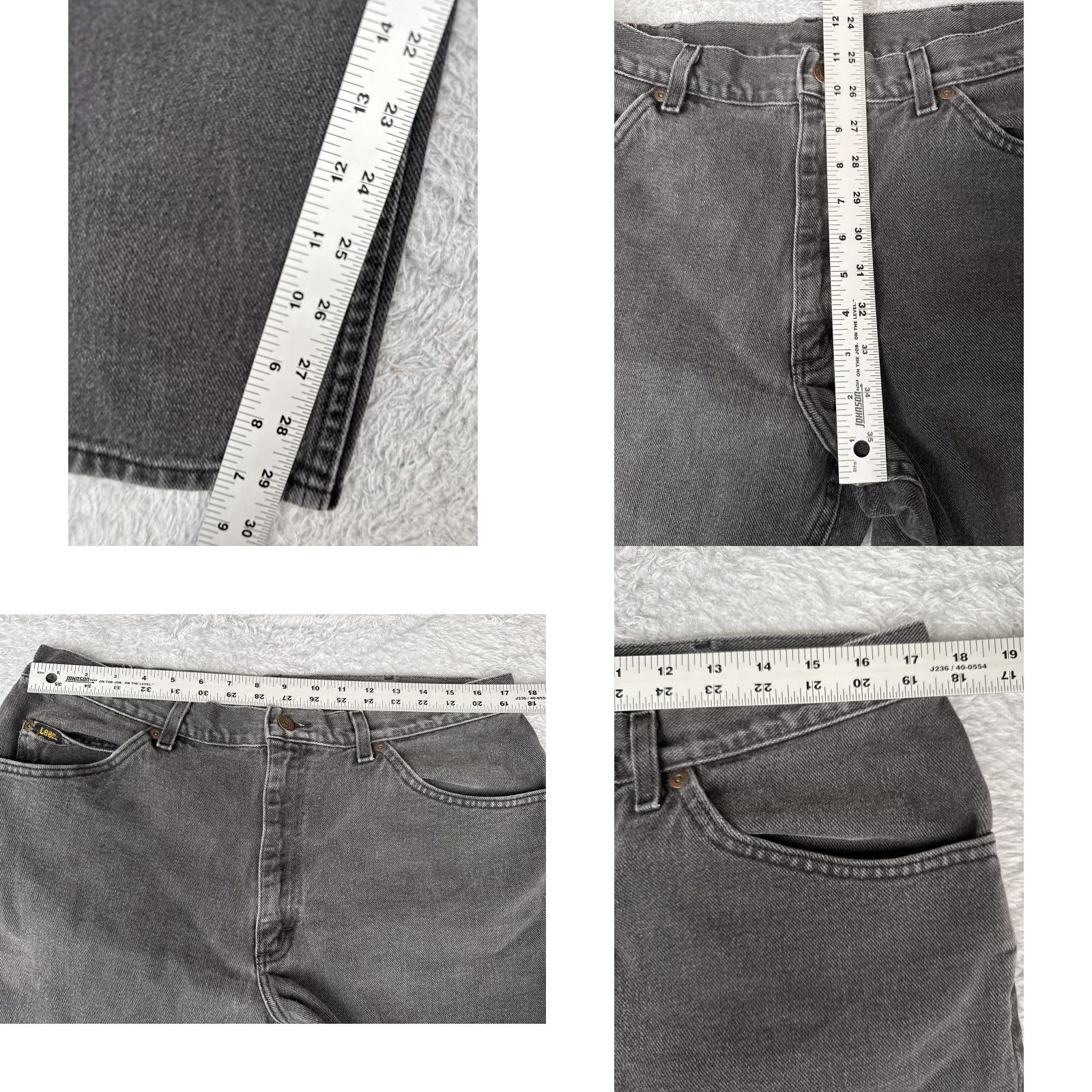 Lee VINTAGE Lee Jeans Men 34 Black Denim 90's 100% Cotton Straight Leg 34x30 Left? Right? 5-Pocket Mens Size US 34 / EU 50 - 8 Thumbnail