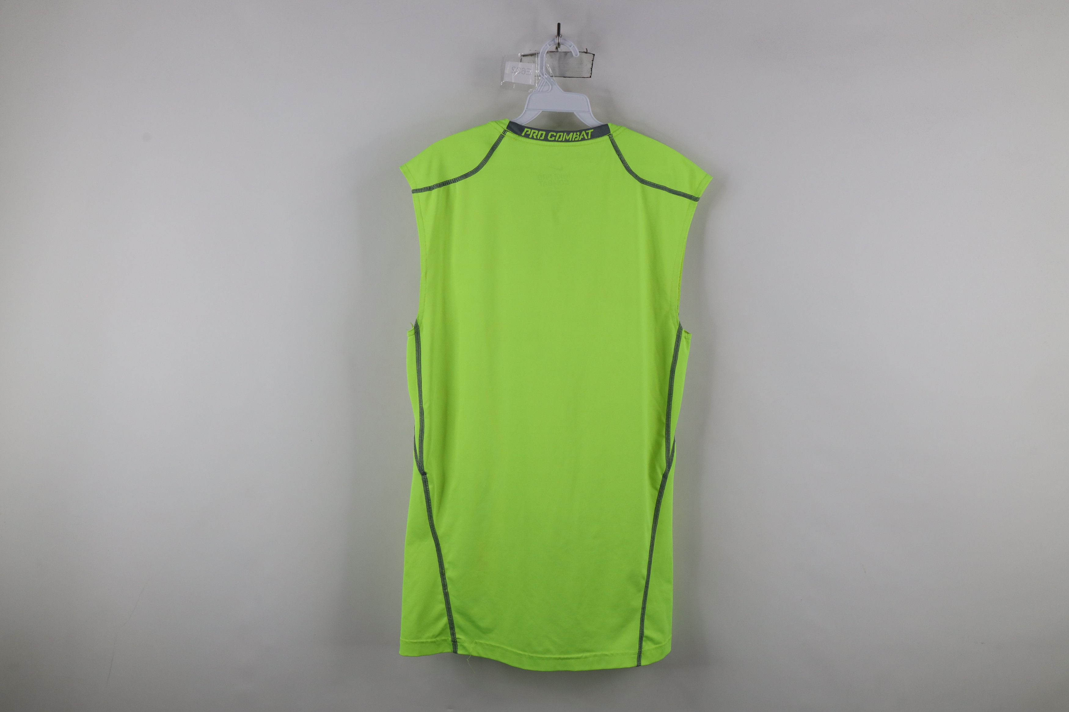 Nike × Vintage Nike Pro Combat Sleeveless Muscle Training T-Shirt Volt Size US XXL / EU 58 / 5 - 12 Thumbnail