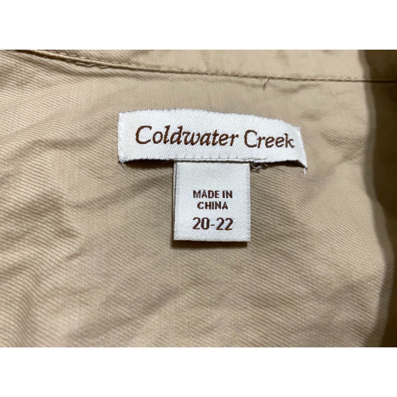 Coldwater Creek Coldwater Creek Blazer Womens 20 Beige Button-Up Nylon Cotton Size 3XL / US 20-22 - 6 Thumbnail