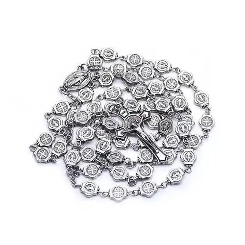 Jewelry × Other Saint Benedict Rosary Necklace Chain Catholic Church Jesus Size ONE SIZE - 4 Thumbnail