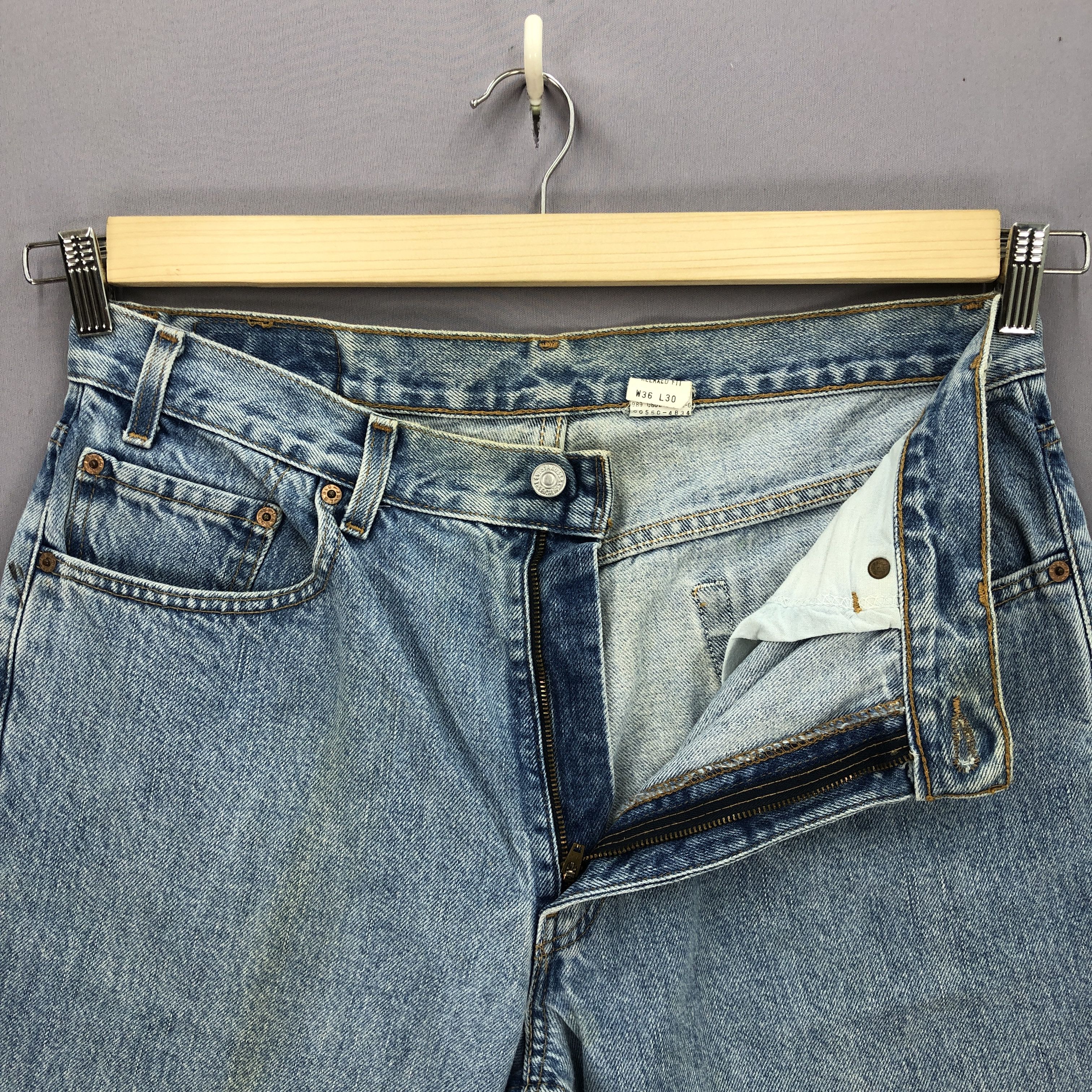 Levi's Vintage 90s Levis Faded Jeans Levi's Stonewash Denim Size US 34 / EU 50 - 6 Thumbnail