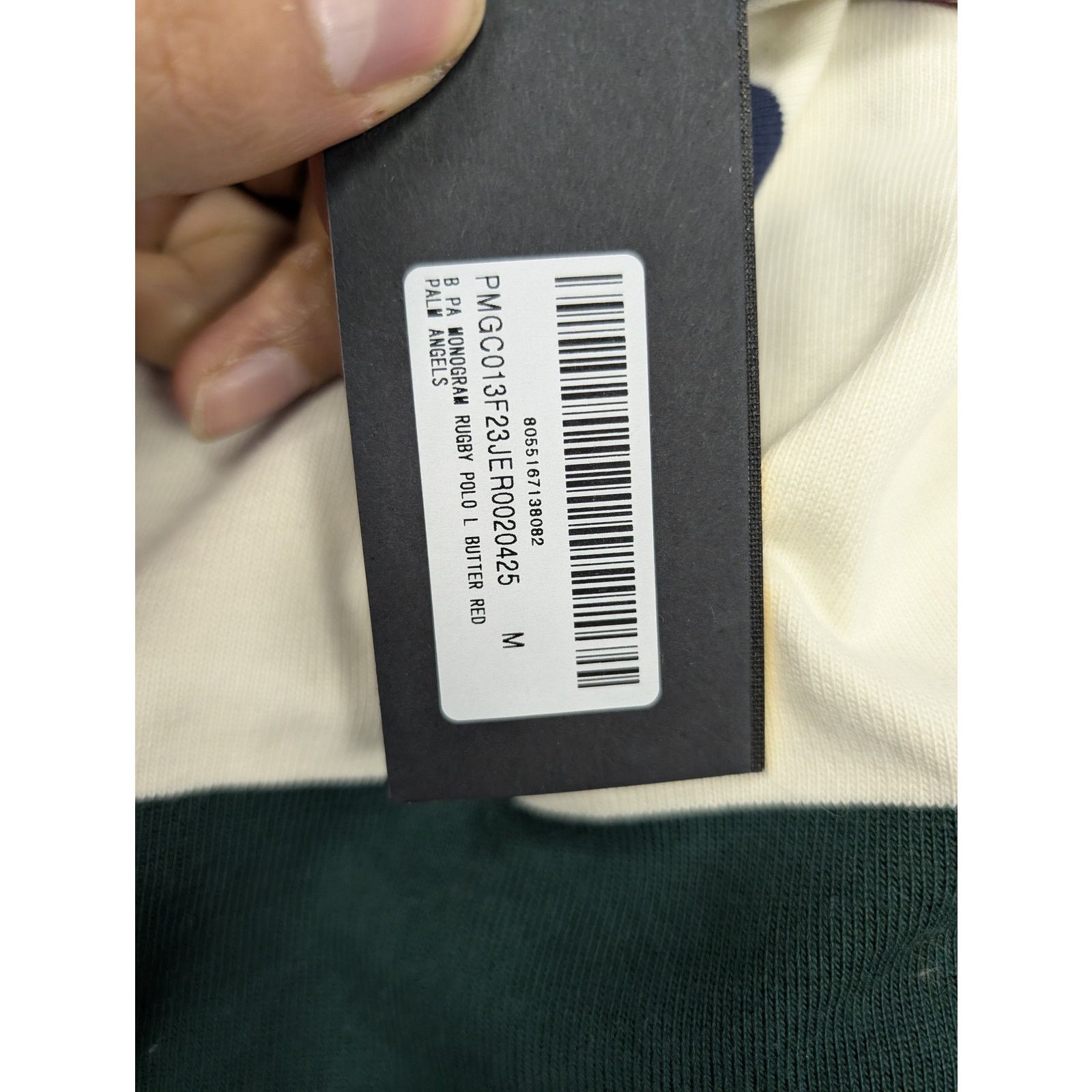 Palm Angels o1rshd1 PA Monogram Rugby Polo in Butter/Red Size US M / EU 48-50 / 2 - 19 Thumbnail