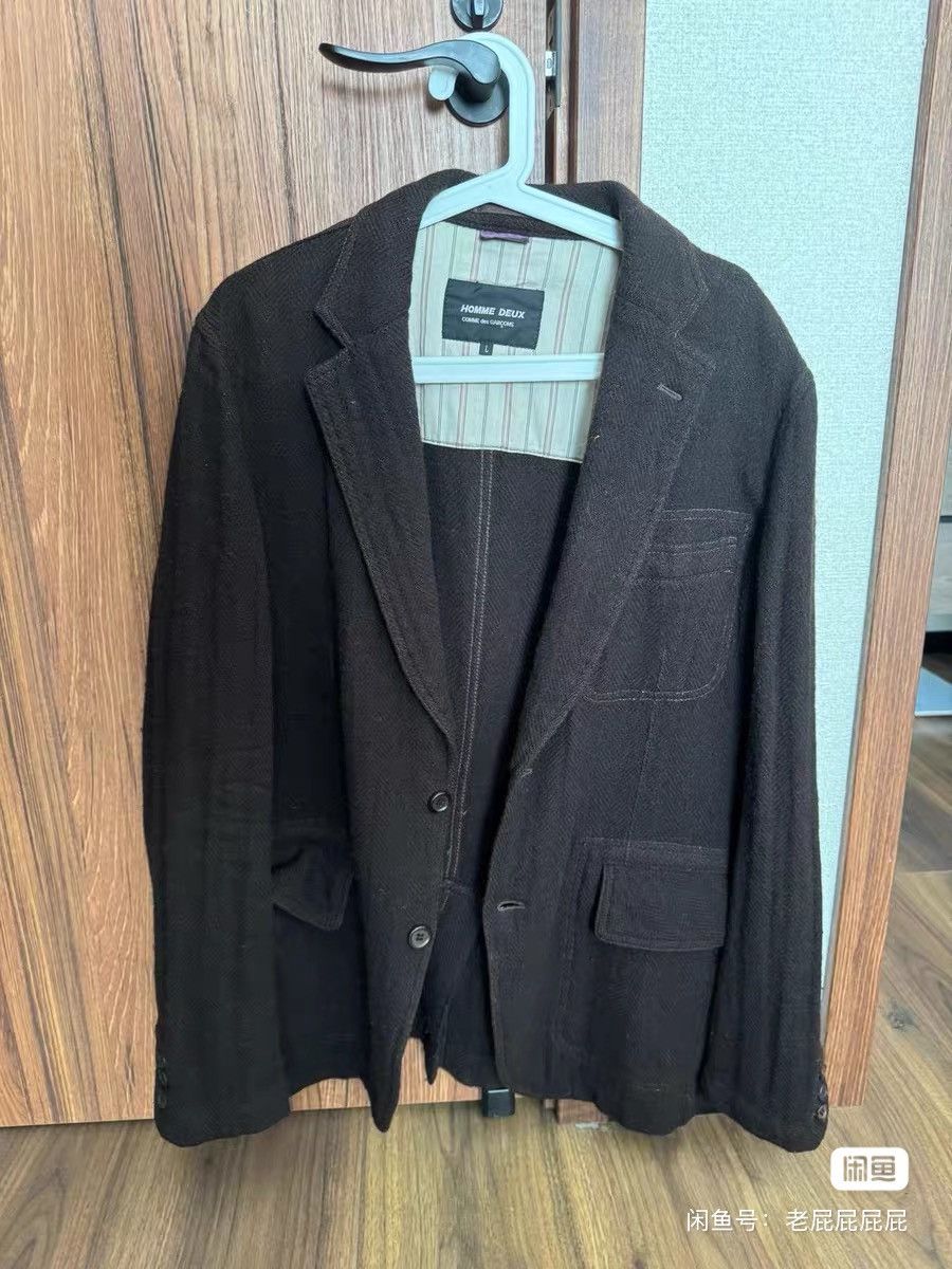 cdg homme deux wool blazer jacket