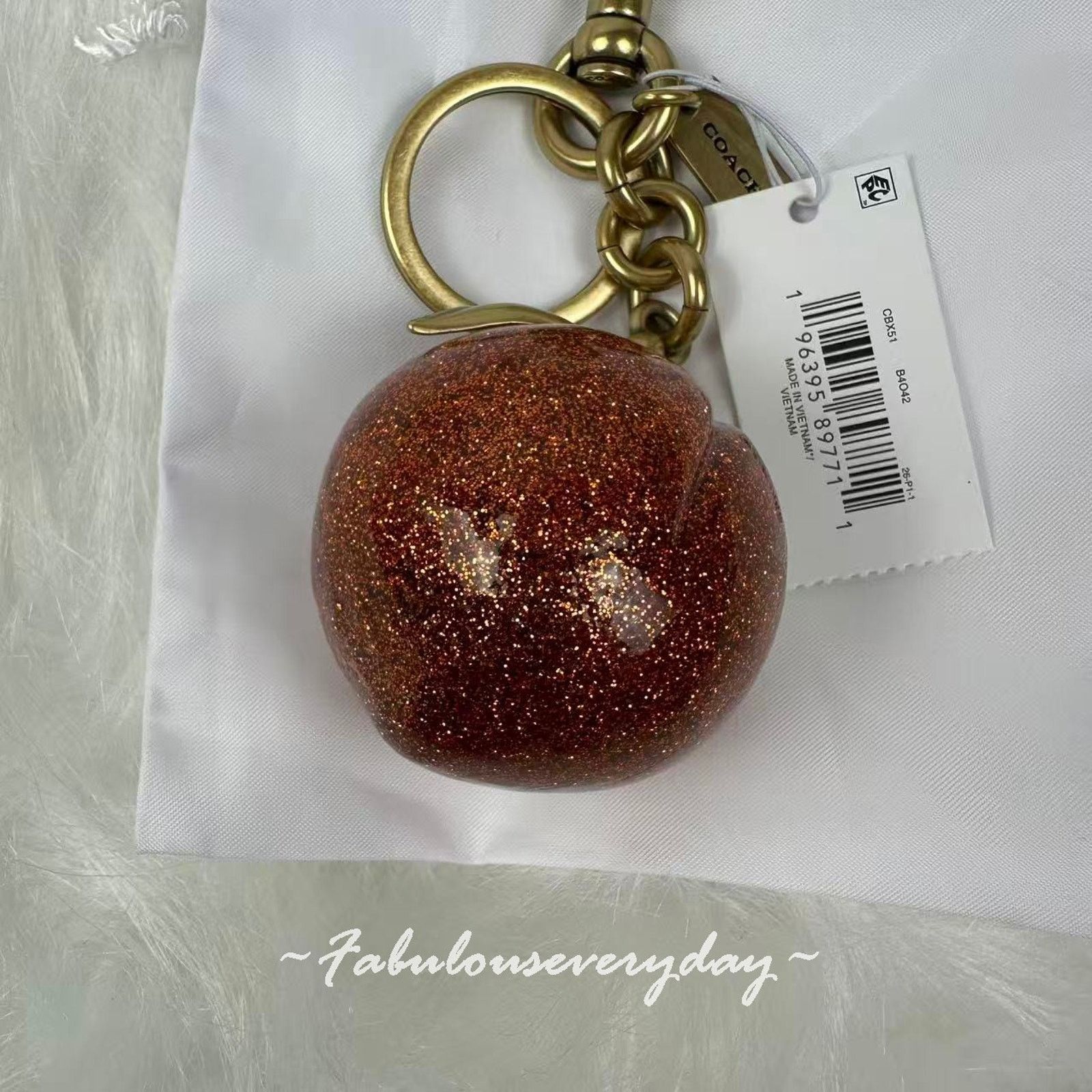 Coach Coach The Summer I Turned Pretty Peach Bag Charm Keychain Size ONE SIZE - 3 Thumbnail