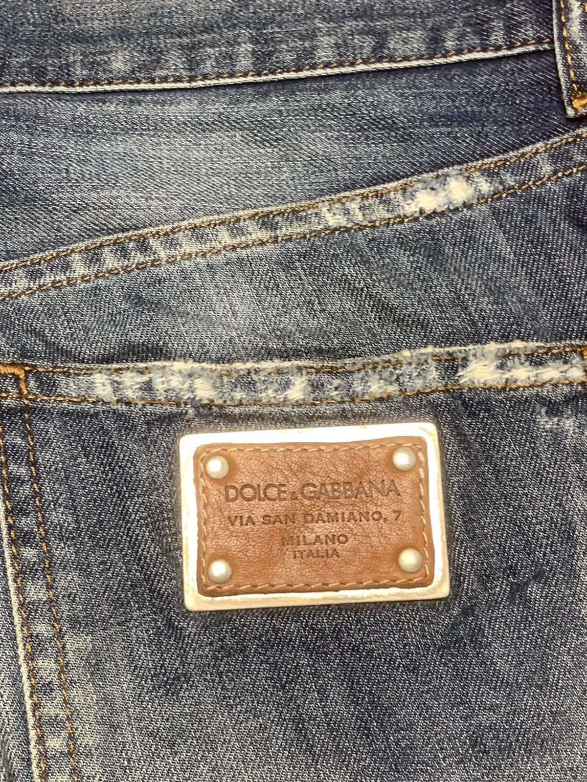 Dolce & Gabbana × Vintage 90s Dolce & Gabbana 14 Destroyed Rip Jeans W34 Size US 34 / EU 50 - 7 Thumbnail