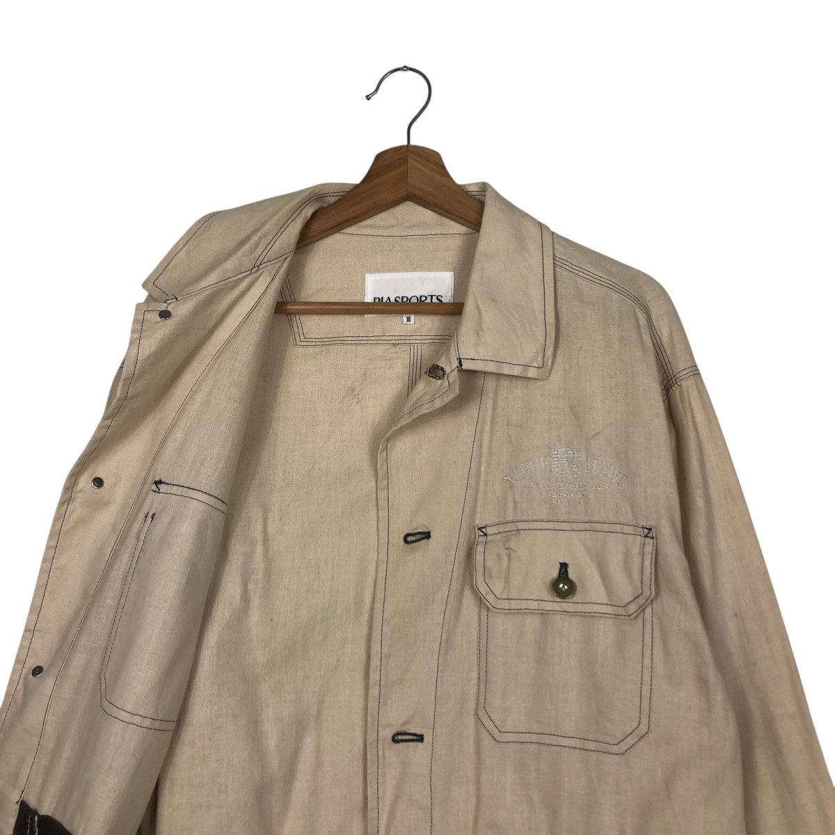 Japanese Brand 📌Double Tone Chore Worker Jacket Pia Sports Issey Miyake Size US M / EU 48-50 / 2 - 13 Thumbnail