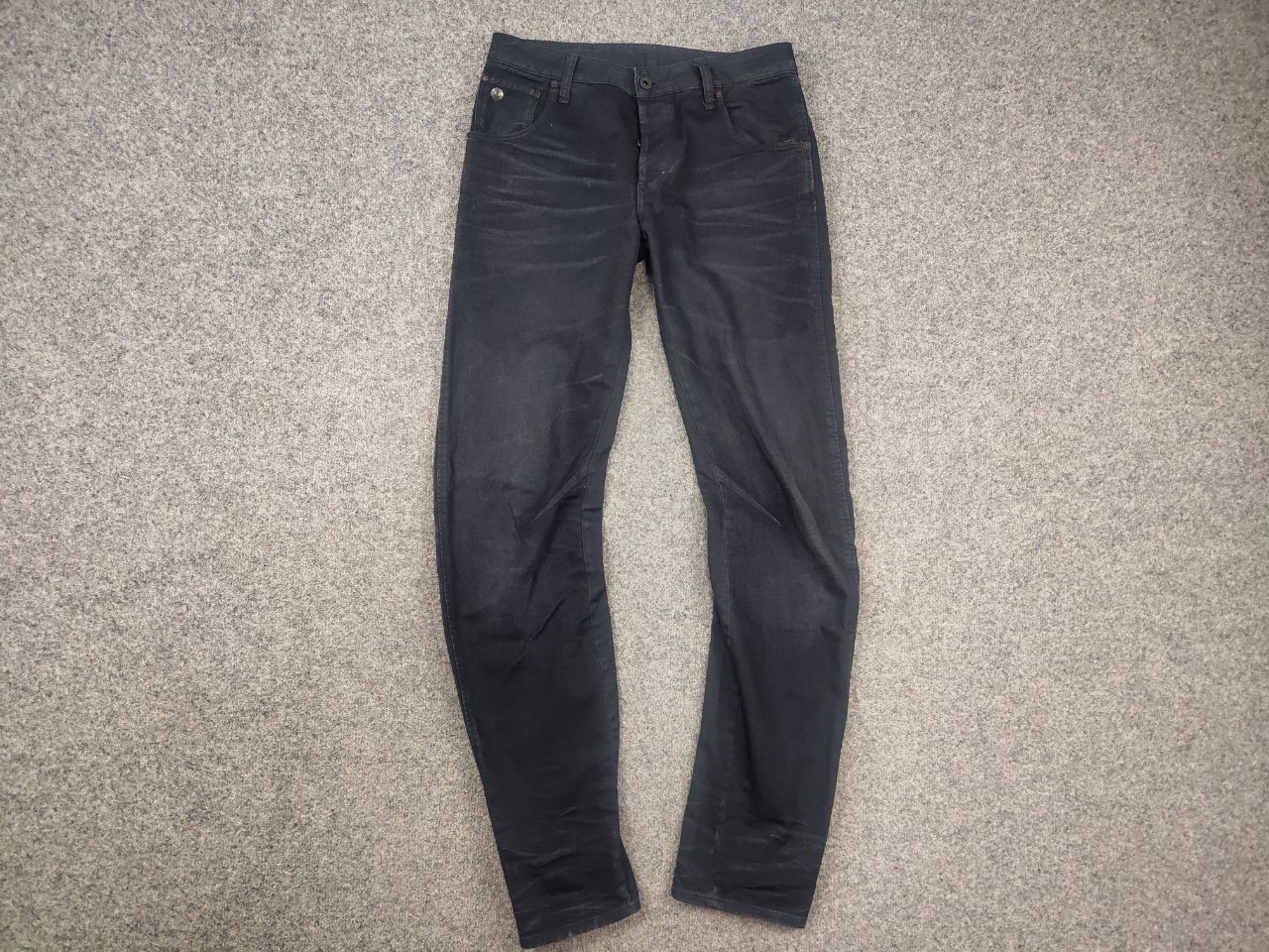 G-Star G Star Raw Arc 3d Slim Coj Dark Waxed Denim Jeans LBG Style Size US 31 - 2 Thumbnail