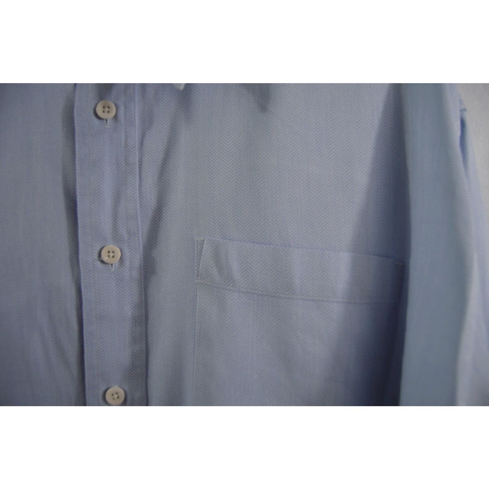 Nordstrom Nordstrom Men's Blue Button Up L/S Shirt L Natural Style HerringBone Vintage Button-Up Shirt Brown Cotton Classic Men’s Shirt Size US L / EU 52-54 / 3 - 3 Thumbnail