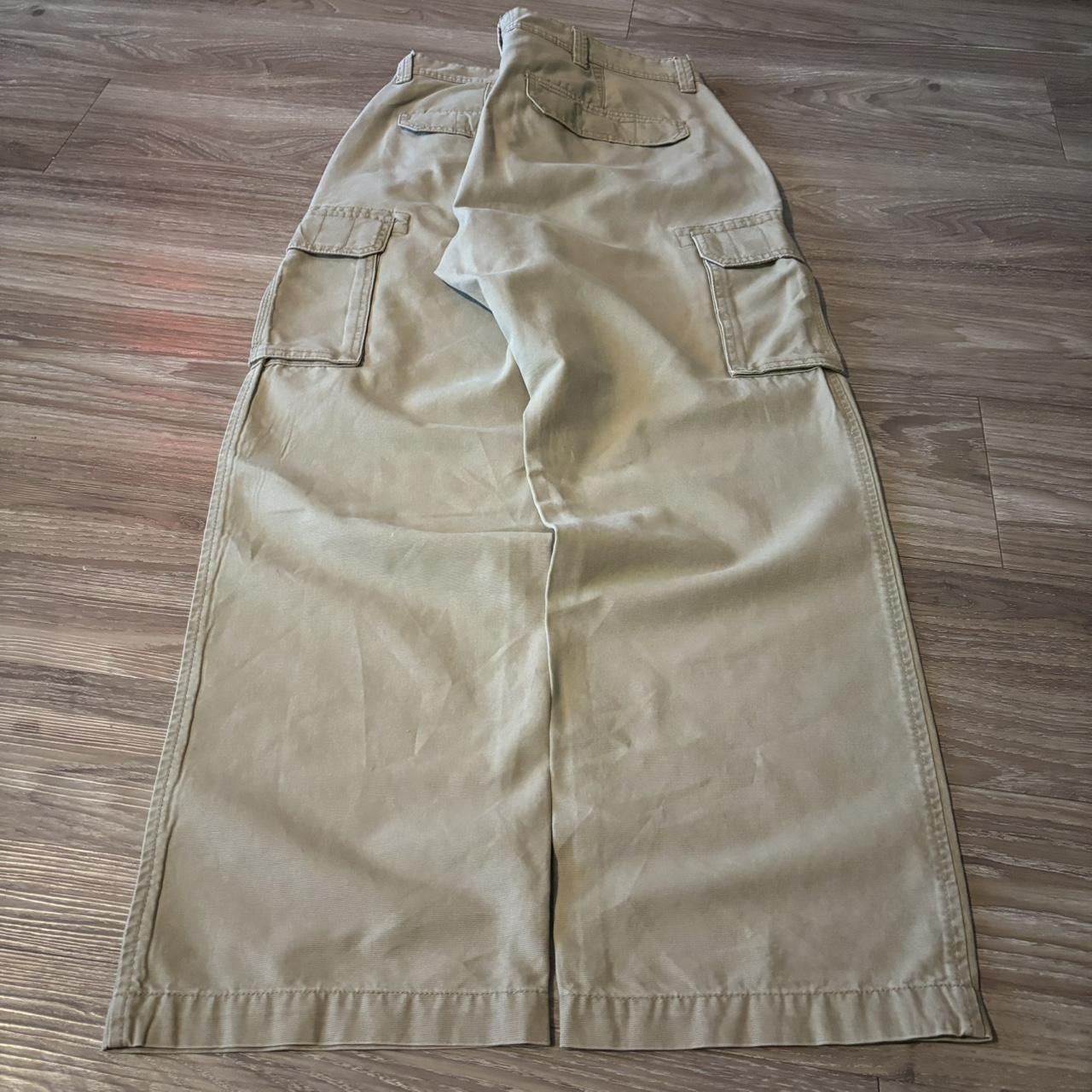 Vintage Crazy Vintage Y2K/2000s Baggy Light Khaki Skater Cargo Pants! 36x30 Size US 36 / EU 52 - 4 Thumbnail