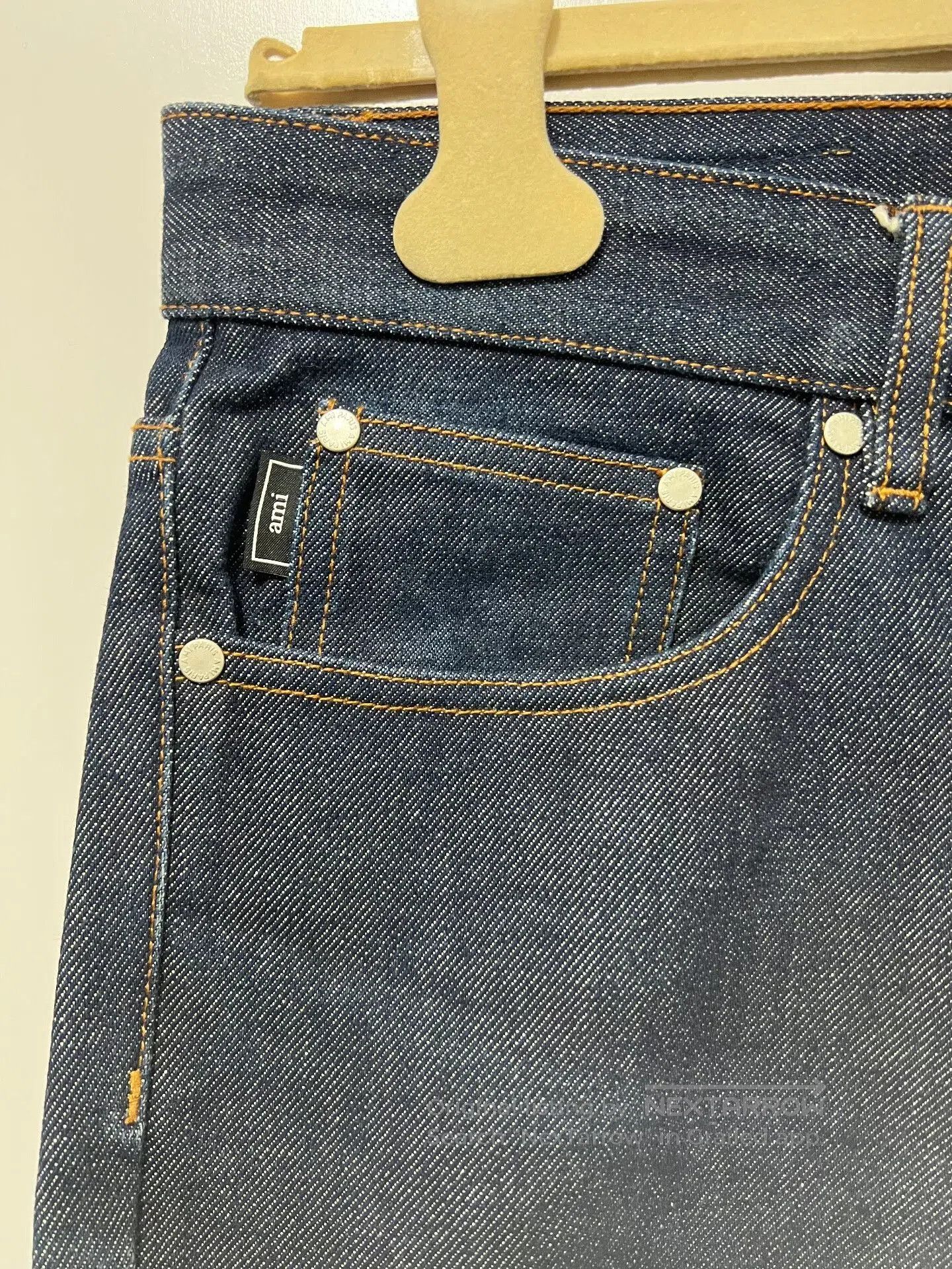AMI Ami Paris Men's Casual Raw Jeans. Size US 33 - 3 Thumbnail