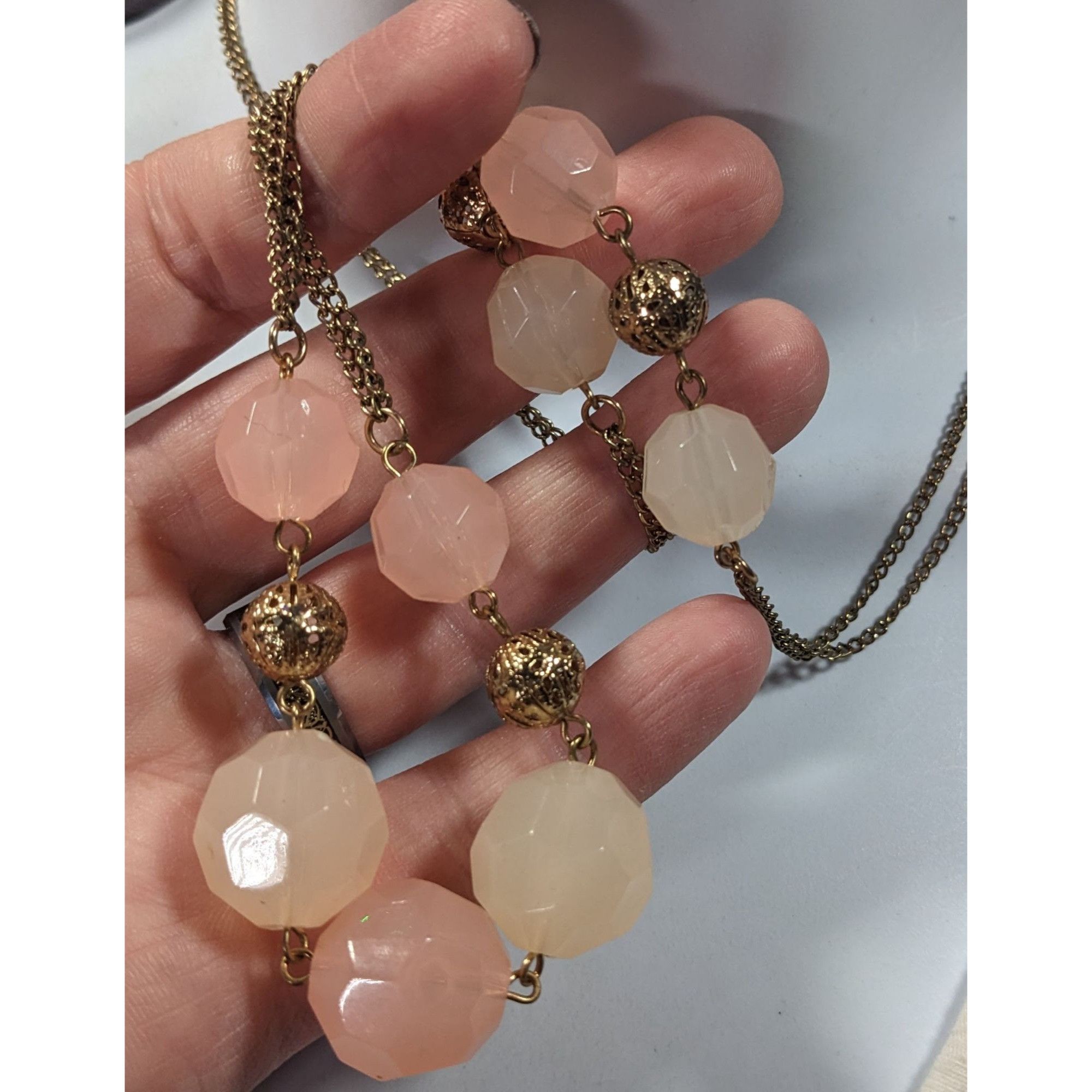Other Vintage Coquette Pastel Beaded Station Necklace Size ONE SIZE - 6 Thumbnail