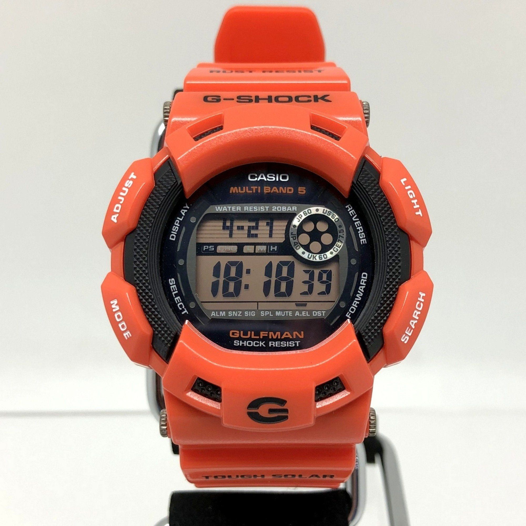 image of Casiog-Shock Watch Gw-9100R-4 Gulfman Men In Rescue Orange Radio Solar Tough Digital Resin Men's Mi