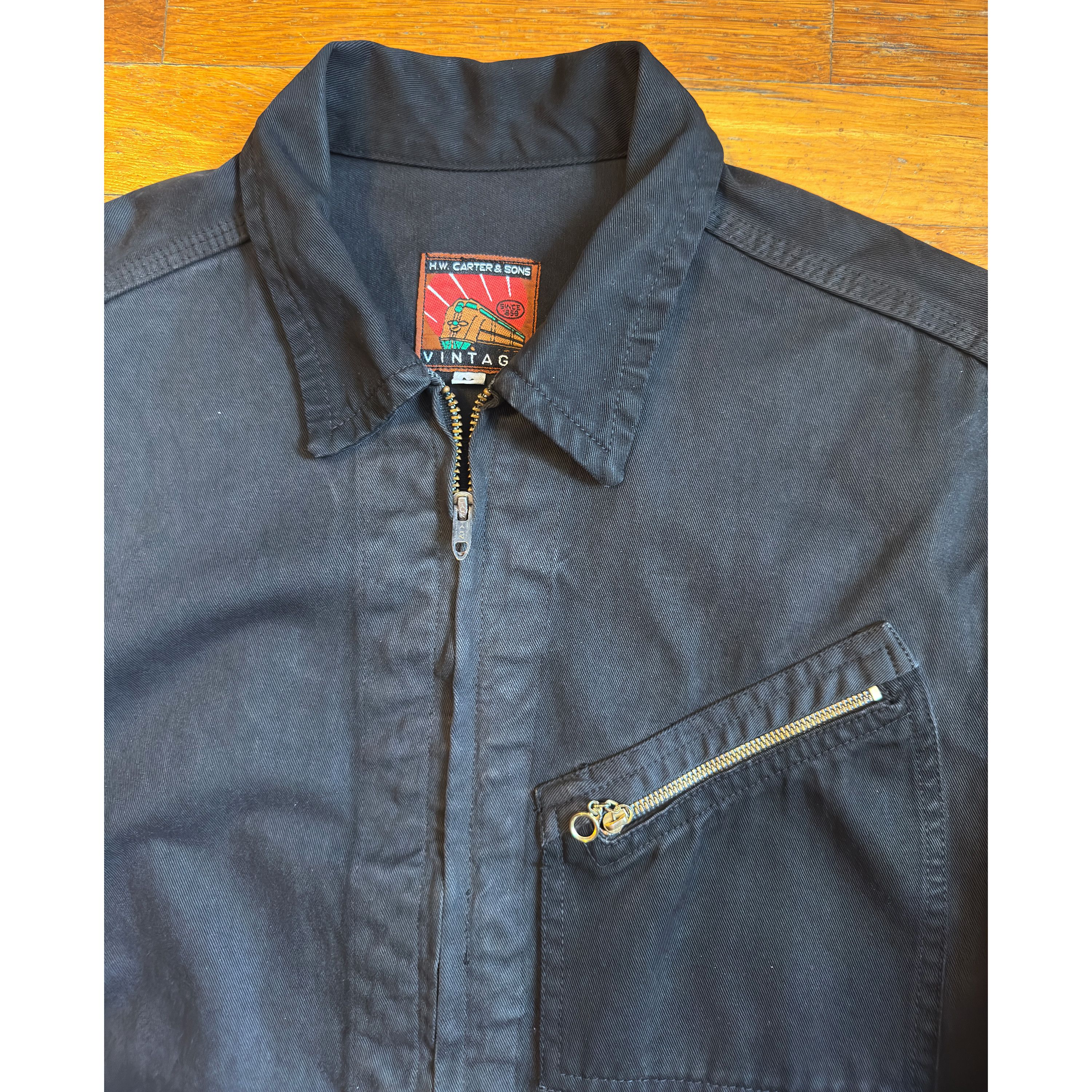 Carter's Black 91-B Zip Front Twill Workwear Jacket Size US M / EU 48-50 / 2 - 3 Thumbnail