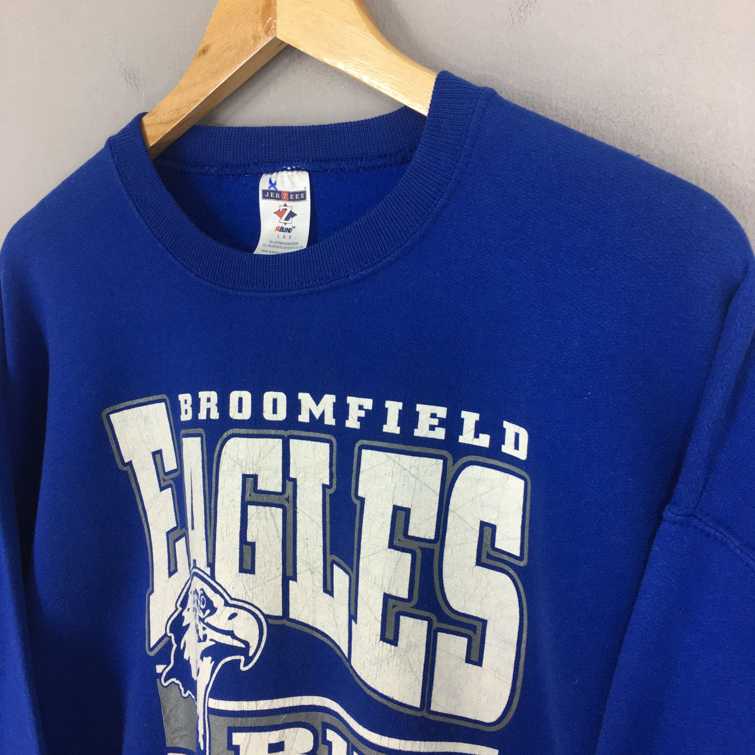 Jerzees Vintage Broomfield High School Eagles Sweatshirt Large Size US L / EU 52-54 / 3 - 3 Thumbnail