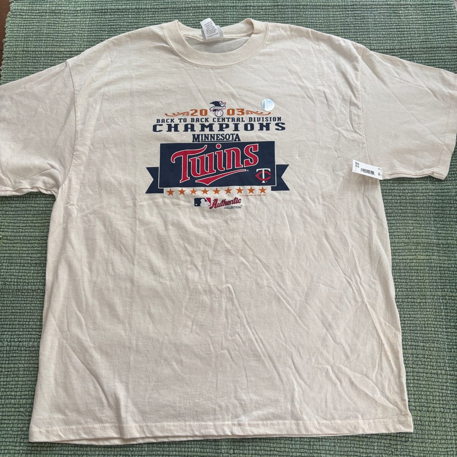 Lee × MLB × Vintage Vintage Lee 2003 Minnesota Twins Champions Tee Deadstock Size US XL / EU 56 / 4 - 3 Thumbnail