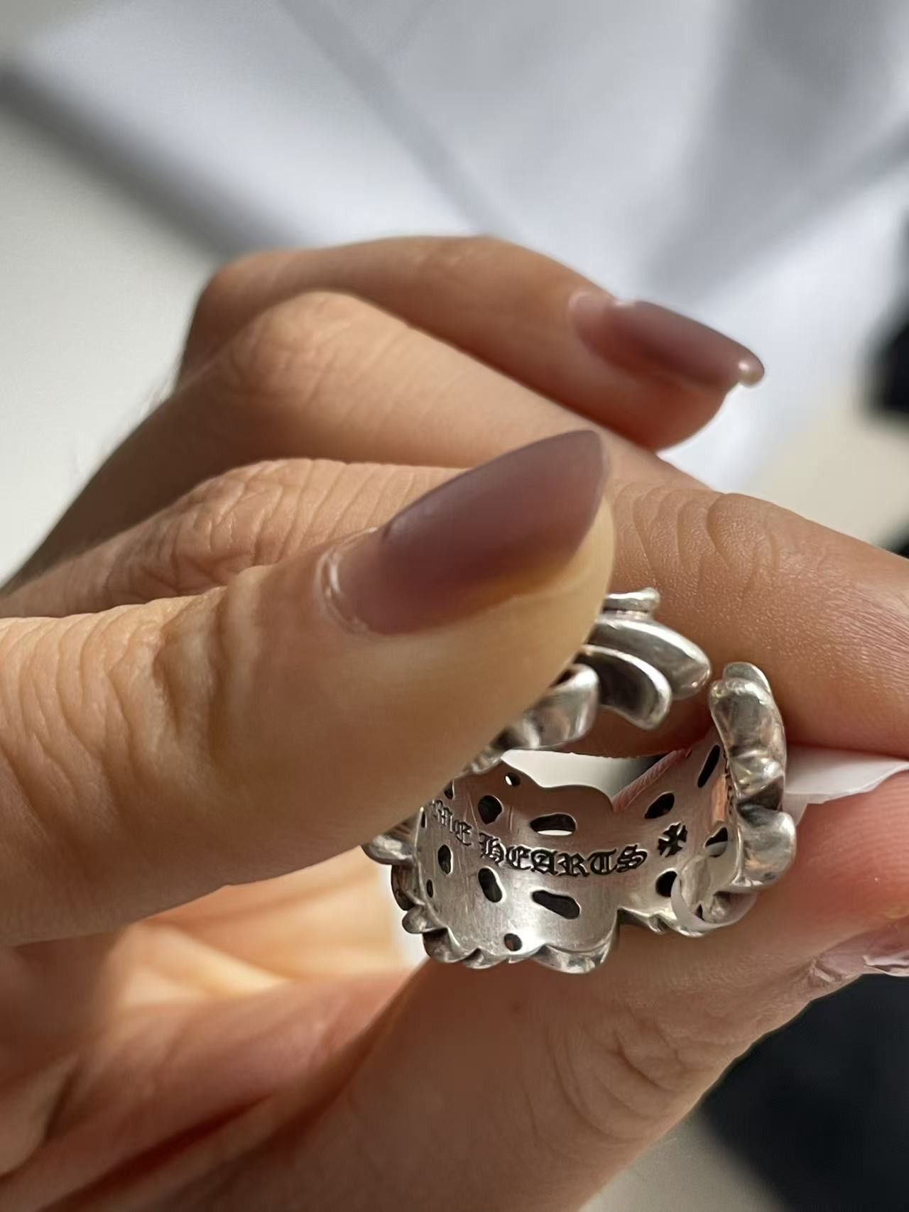 Chrome Hearts Chrome Hearts Silver Floral Cross Ring Size ONE SIZE - 11 Thumbnail