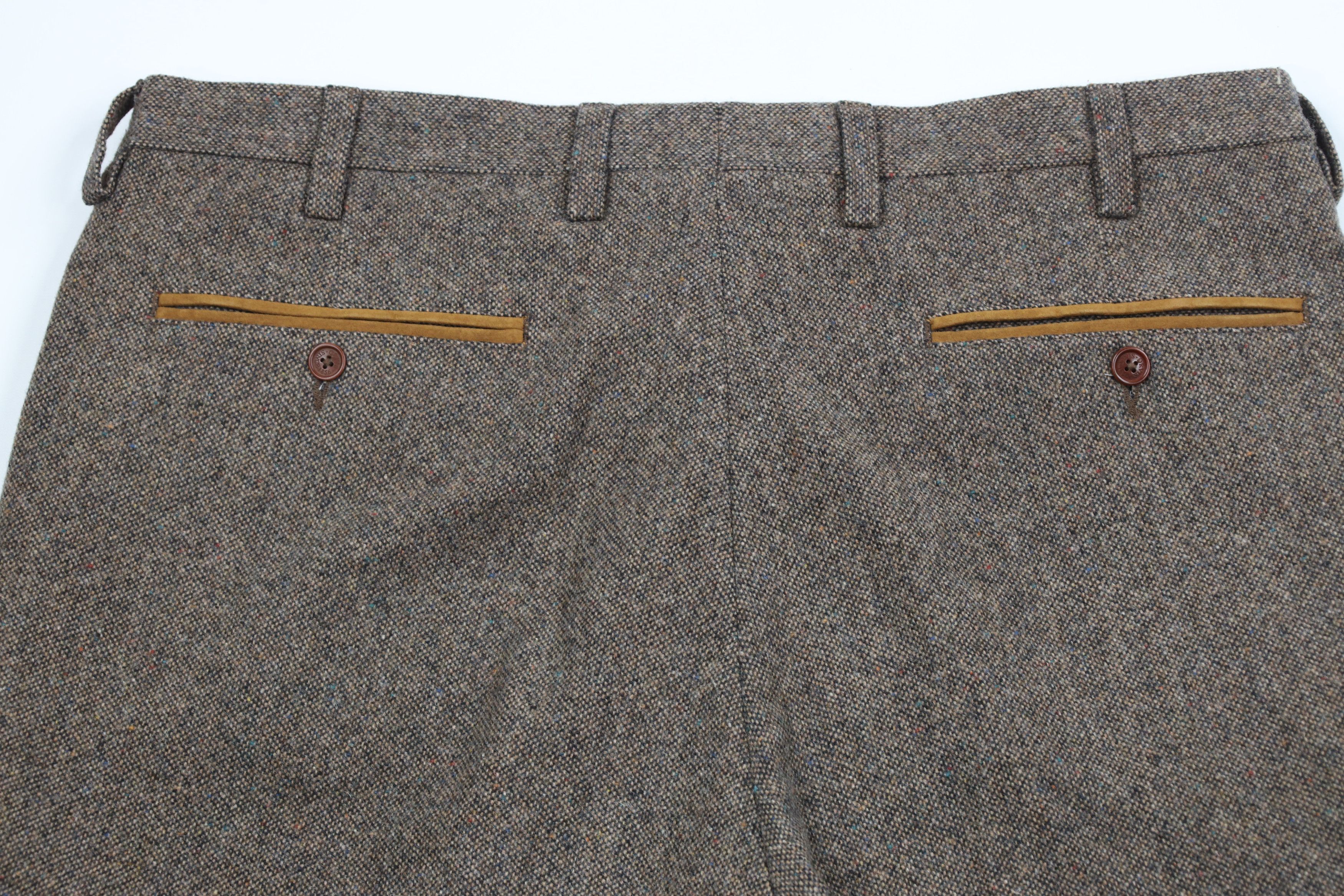 Orvis Vintage 90s Orvis Trim Cuffed Wool Tweed Chino Pants Brown Size US 38 / EU 54 - 8 Thumbnail