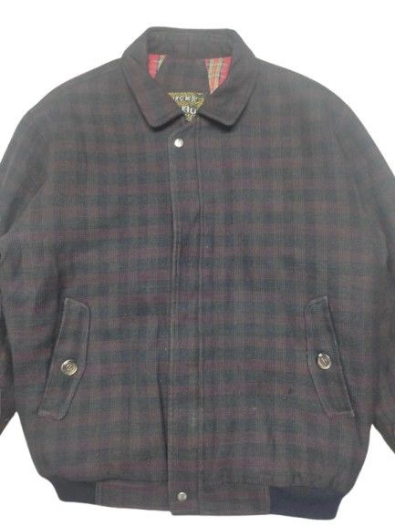 Japanese Brand × Vintage VINTAGE JAPANESSE BRAND BOMBER CHECKERED JACKET Size US L / EU 52-54 / 3 - 2 Thumbnail