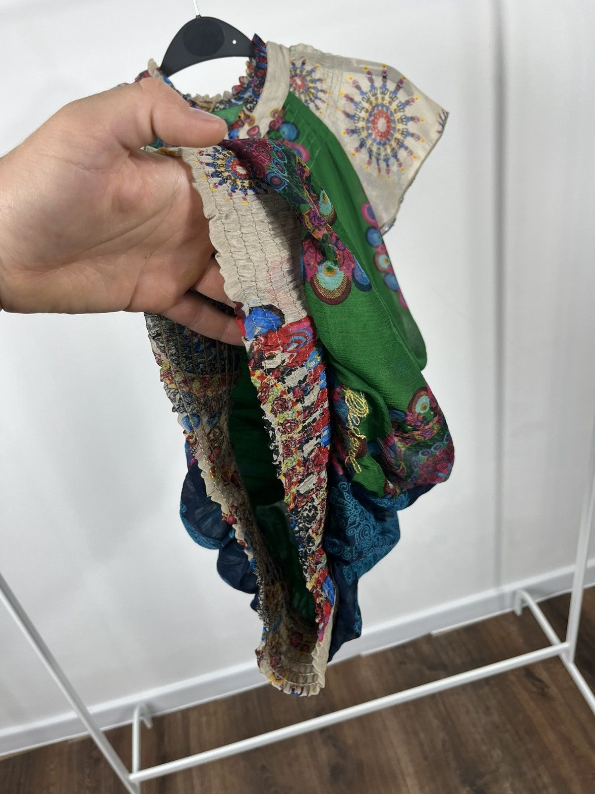 Desigual Desigual multicolor boho mini dress green abstract print L Size L / US 10 / IT 46 - 6 Thumbnail