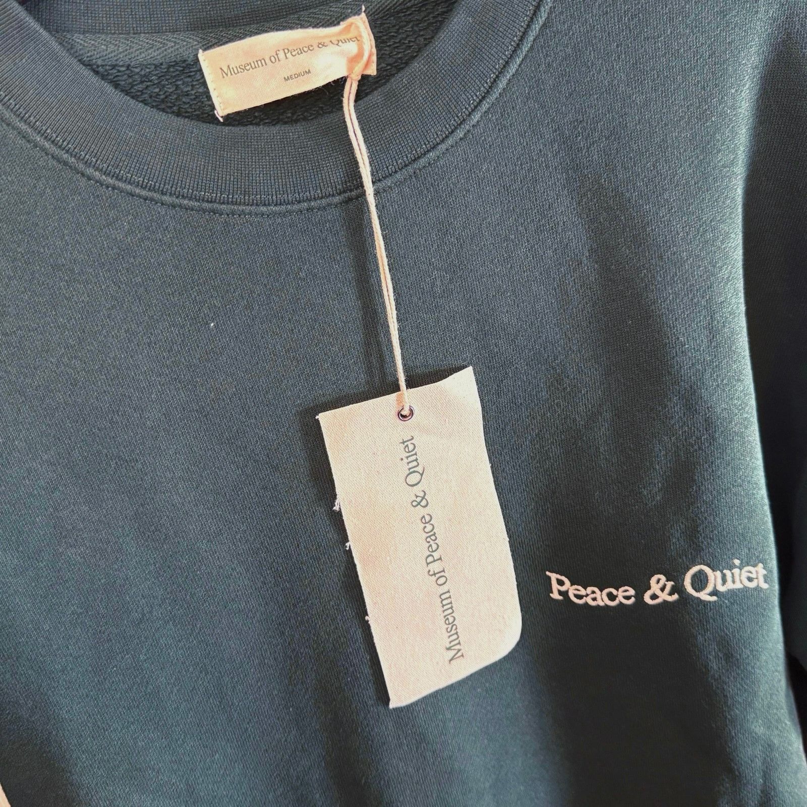 Museum of Peace & Quiet •NWT• museum of peace & quiet Wordmark Crewneck Pine •Medium Size US M / EU 48-50 / 2 - 3 Thumbnail
