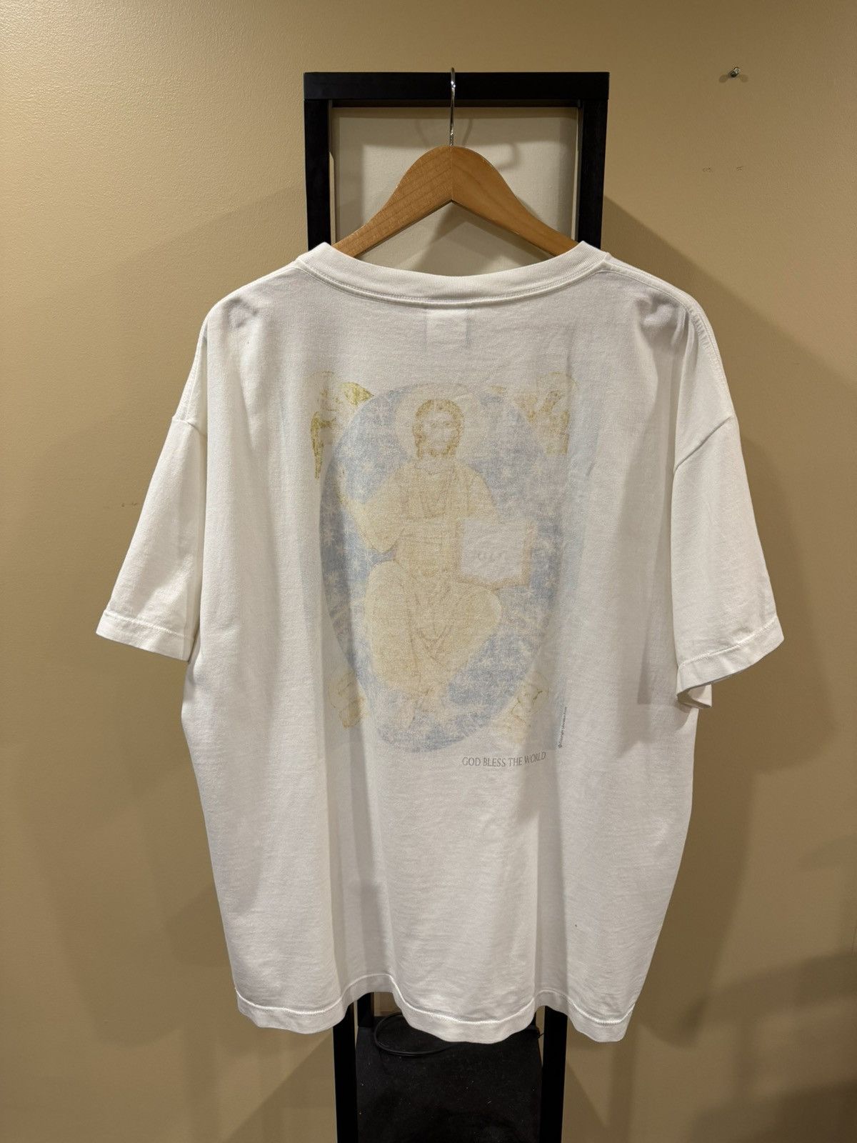 Saint Michael Saint Michael Mxxxx Holy Mother 9999 God Bless White T-Shirt Size US XL / EU 56 / 4 - 6 Thumbnail