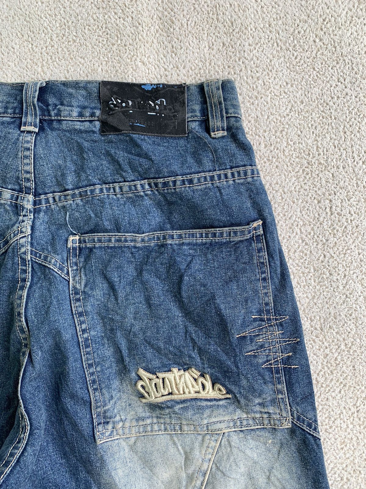 Southpole Southpole Distressed Mud Wash Baggy Jorts Size US 32 / EU 48 - 7 Thumbnail