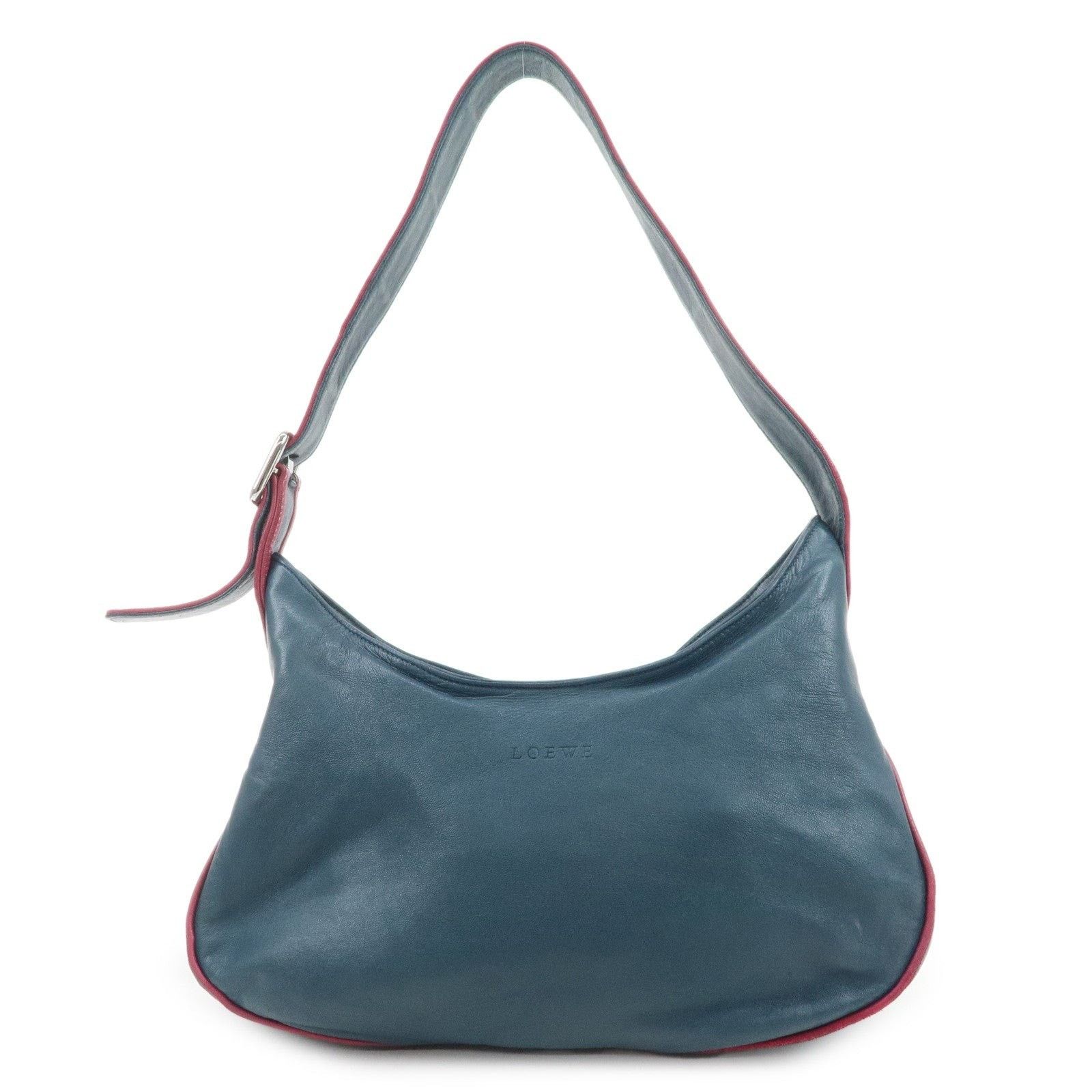Loewe Loewe Nappa Leather Shoulder Bag Blue Size ONE SIZE - 1 Thumbnail