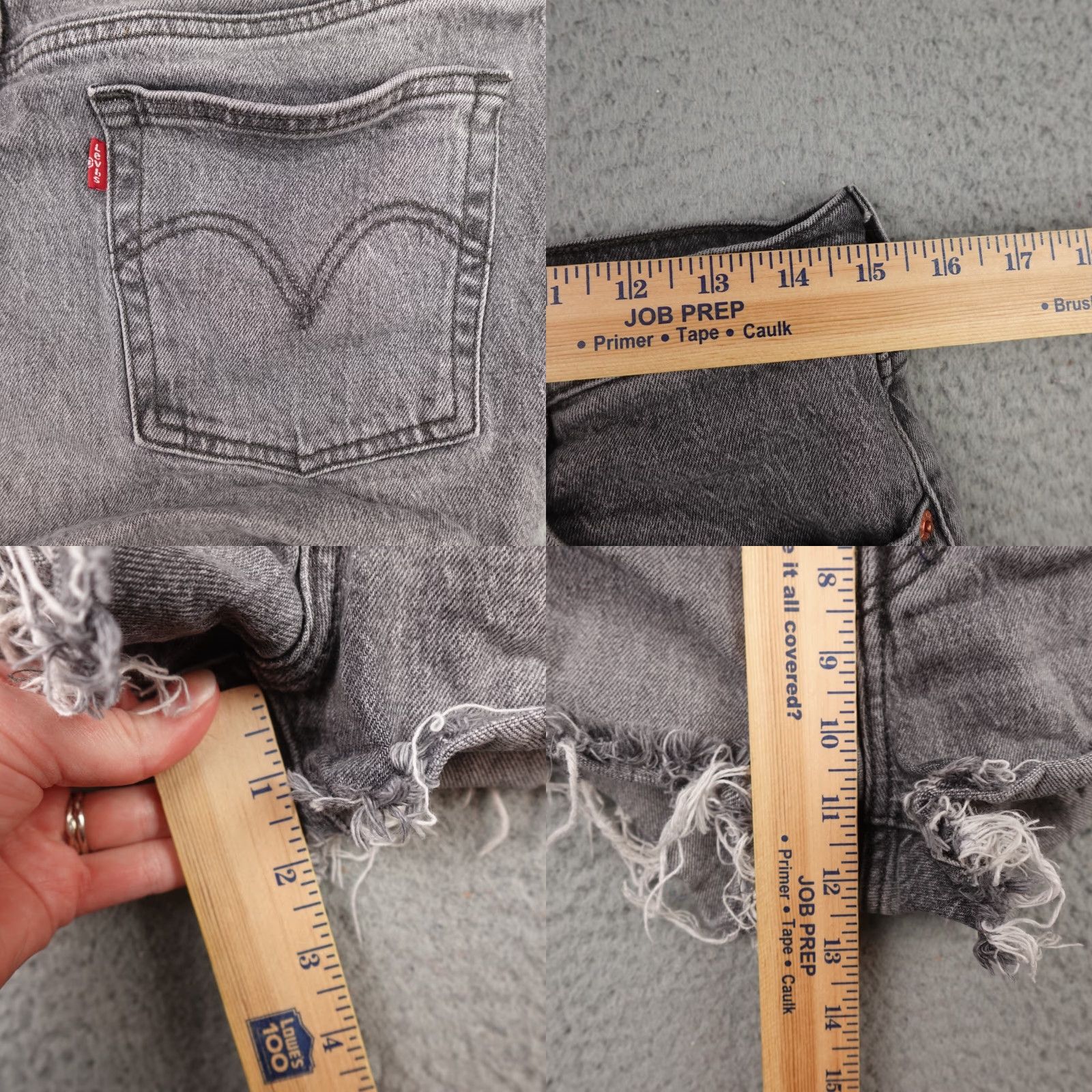 Levi's Levi's 501 Shorts Womens 30 Black Denim Cut Off Button Fly Jorts Beach Casual Size 30" / US 8 / IT 44 - 8 Thumbnail
