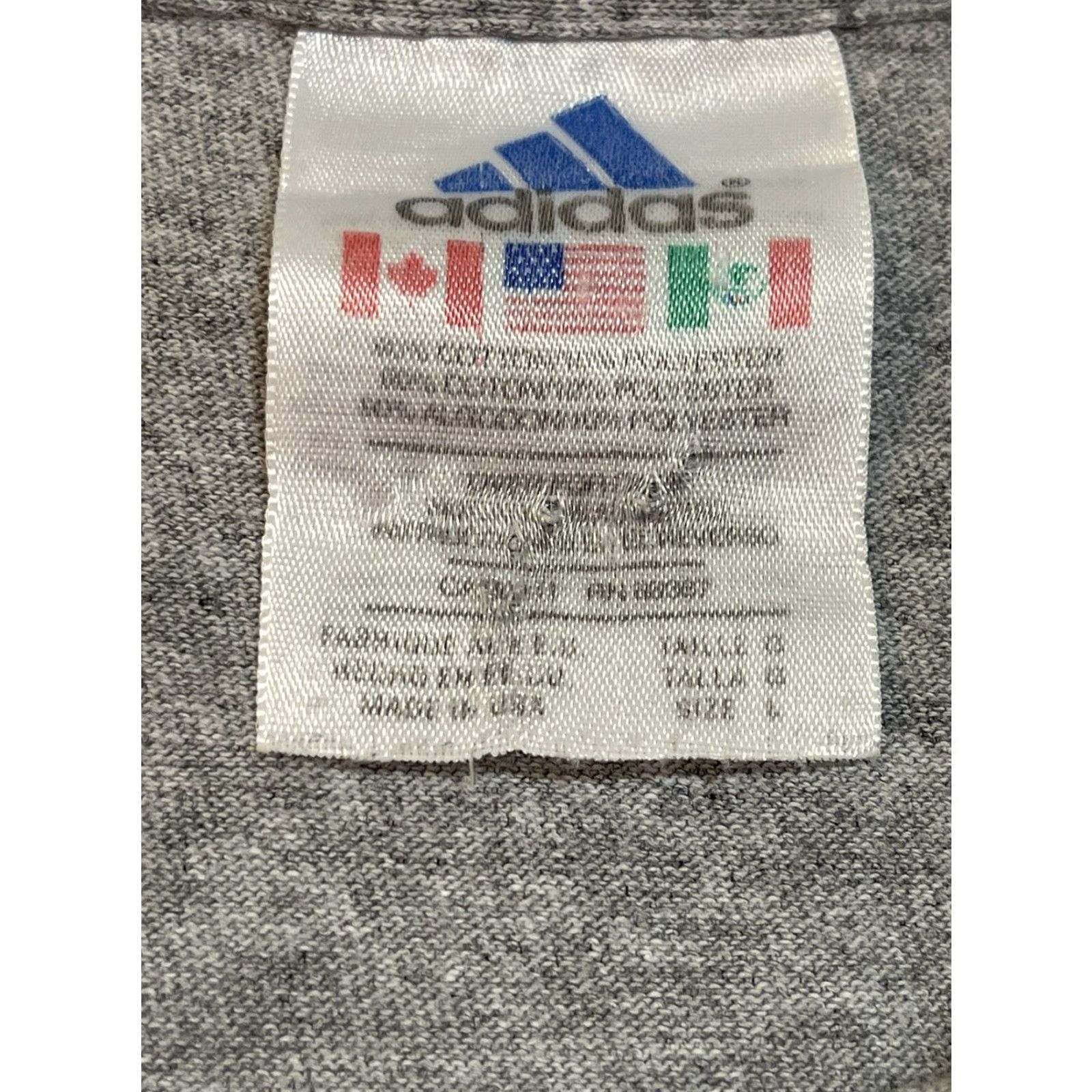 Adidas VINTAGE Adidas Yeezy Graphic T-Shirt Men's Large Gray Crew Neck 90s USA Made Size US L / EU 52-54 / 3 - 5 Thumbnail