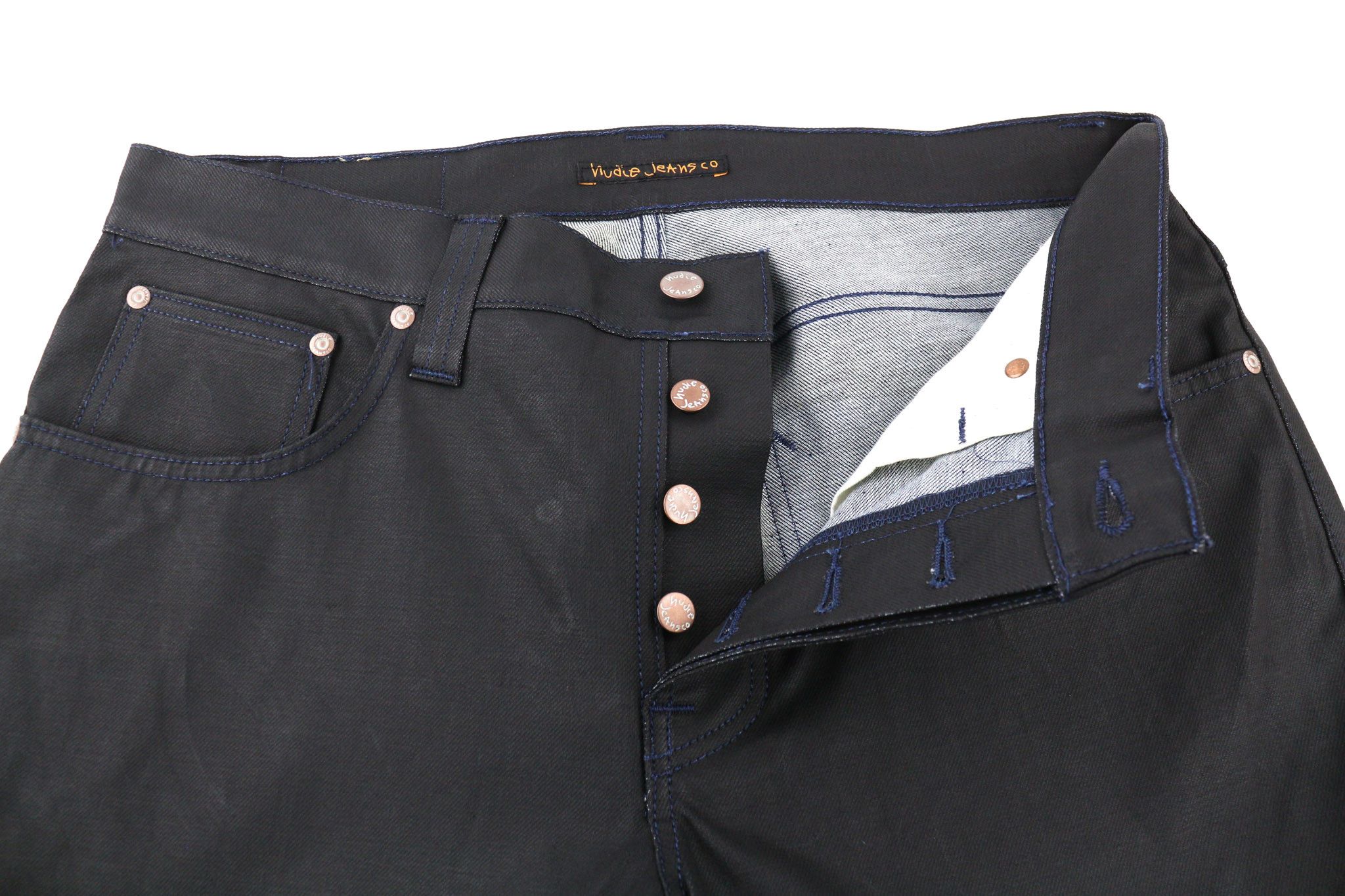 Nudie Jeans GRIM TIM W36/L36 Slim Fit Cotton Navy Blue Jeans 80603 Size US 36 / EU 52 - 4 Thumbnail