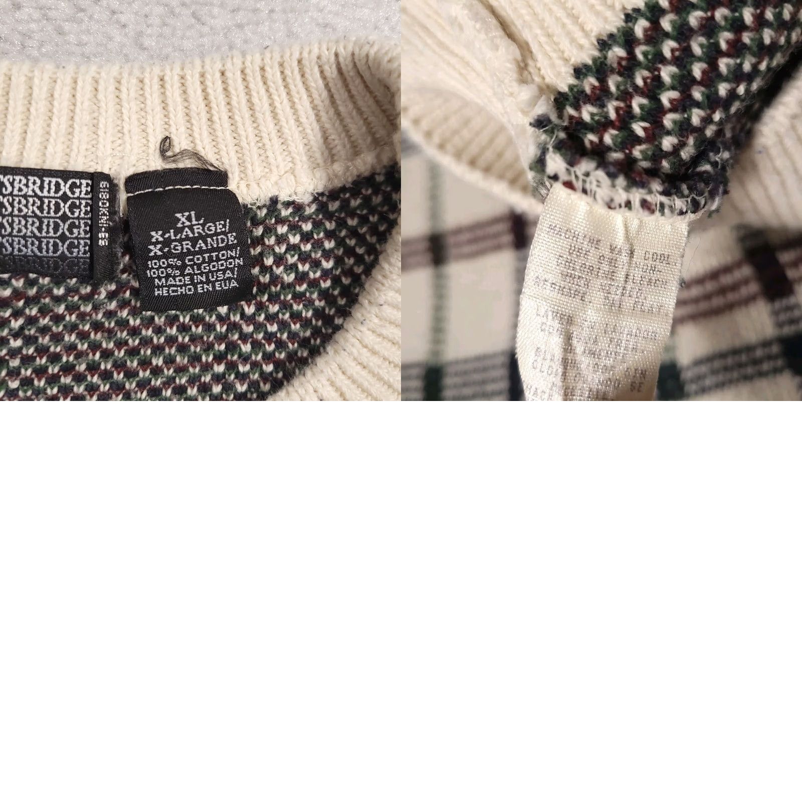 Vintage VINTAGE Knightsbridge Sweater Mens XL Knit Grandpa Cosby Y2K Plaid Made In USA Mens Sweater Size US XL / EU 56 / 4 - 9 Thumbnail