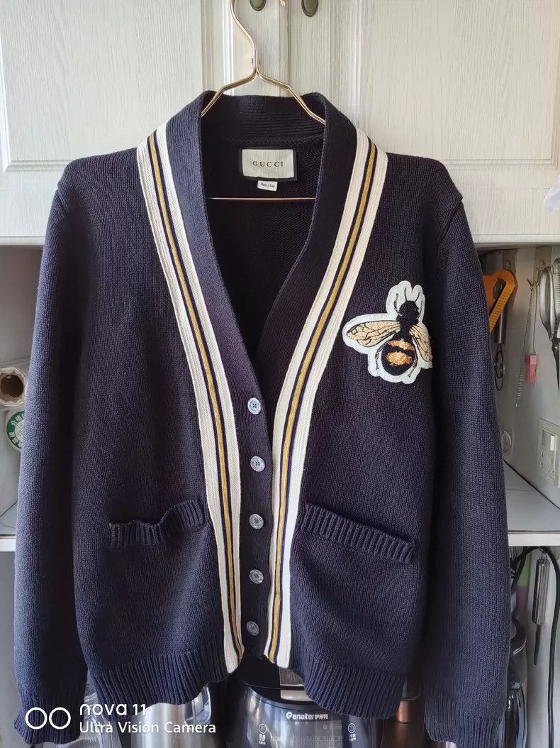 Gucci Gucci Little bee cardigan sweater 2502-Nextarrow Size US S / EU 44-46 / 1 - 1 Thumbnail