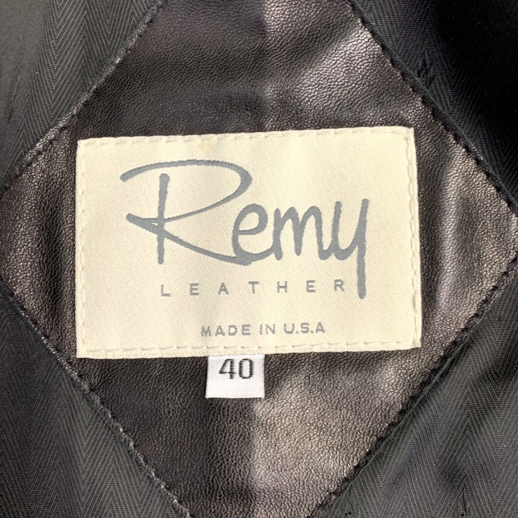Vintage REMY LEATHER Jacket Size 40 Black Leather Zip & Buttons Blouson Men XS? Size US XXS / EU 40 - 5 Thumbnail