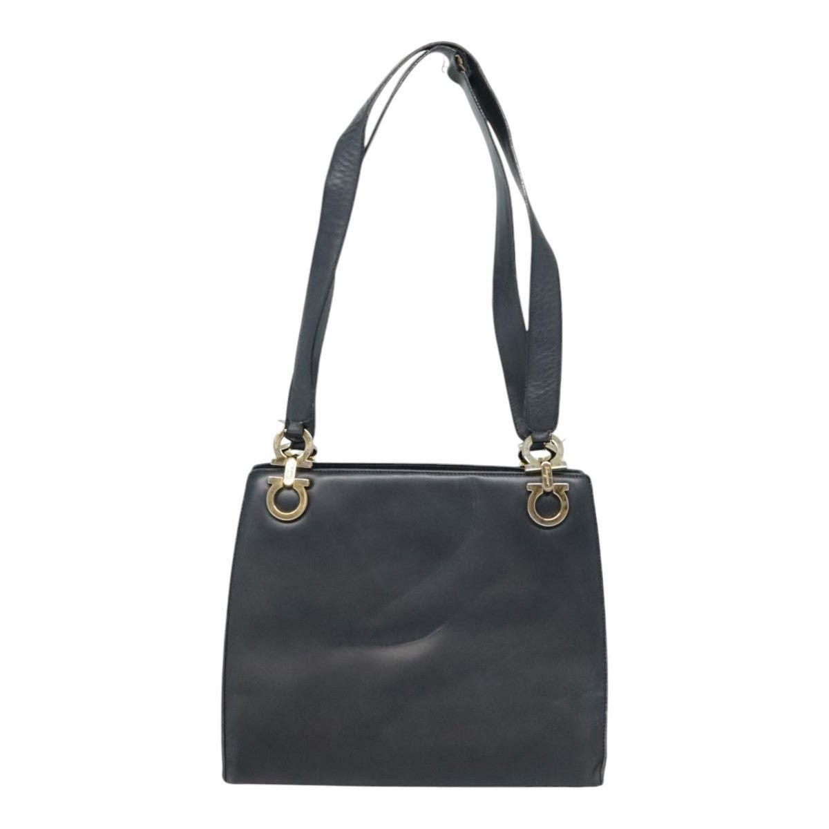 Salvatore Ferragamo Salvatore Ferragamo Gancini Tote Bag Leather Black Gold Size ONE SIZE - 2 Thumbnail