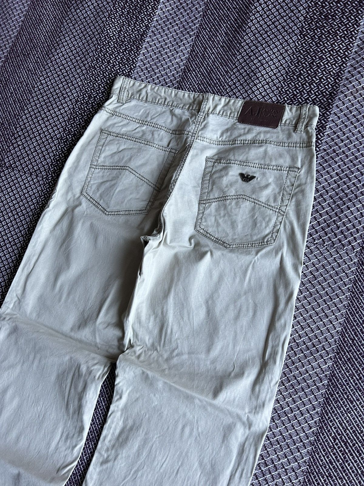 Armani × Vintage Vintage Armani Jeans Small Logo Solid Pants Size 32 Size US 32 / EU 48 - 5 Thumbnail