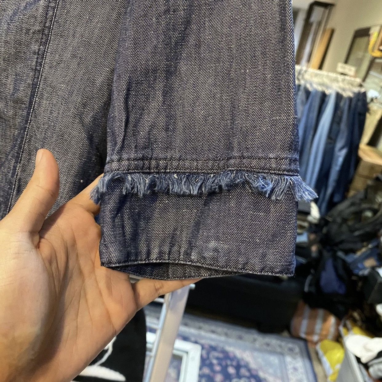 Kansai Yamamoto Archive Kansai Bis Cropped Denim Work Jacket Size S / US 4 / IT 40 - 5 Thumbnail