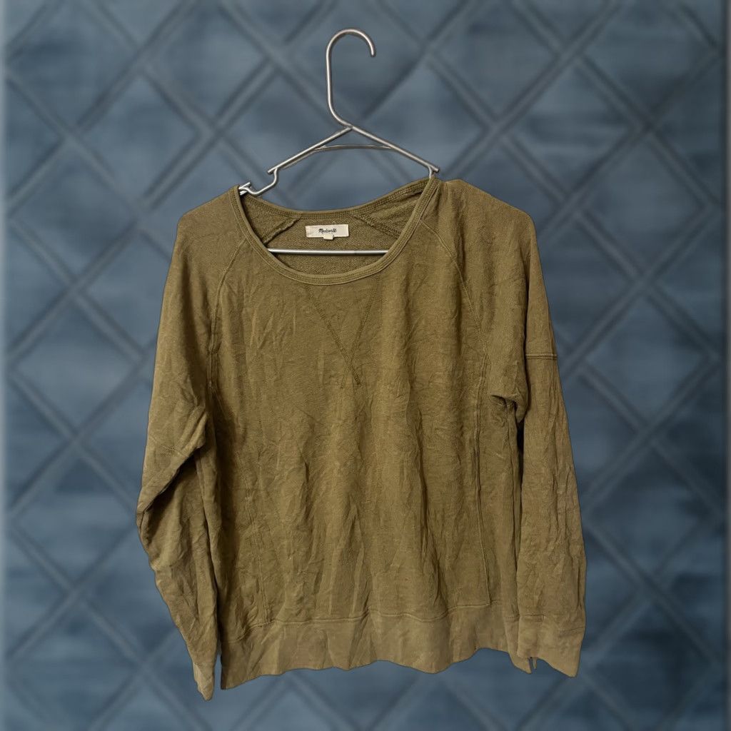 Madewell Madewell Sweatshirt Pullover Crewneck Long Sleeve Brown S Women Knit Cotton Blend Shirt Size S / US 4 / IT 40 - 1 Thumbnail