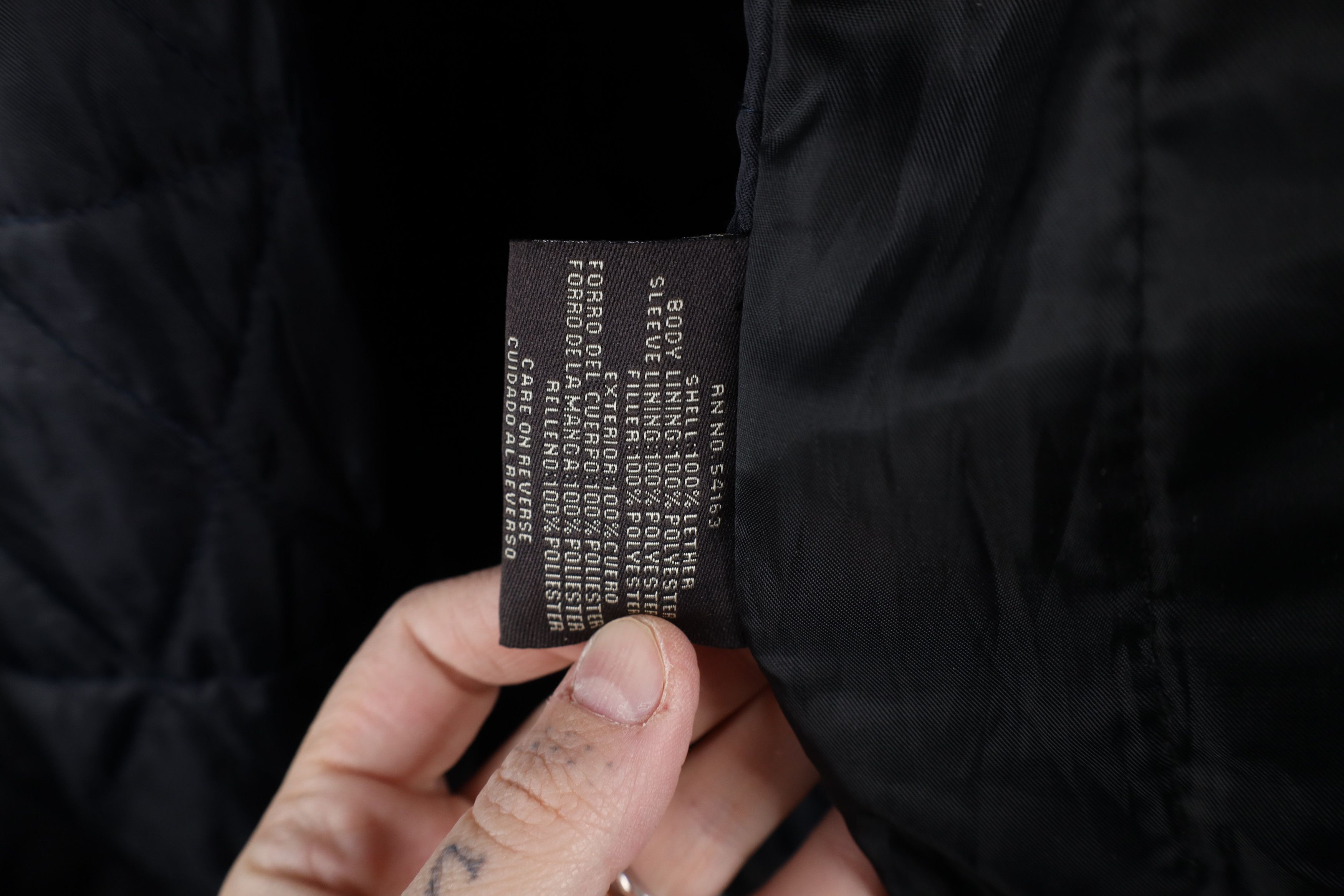 Dockers × Vintage Vintage Dockers Leather Quilted Full Zip Bomber Jacket Black Size US XL / EU 56 / 4 - 12 Thumbnail