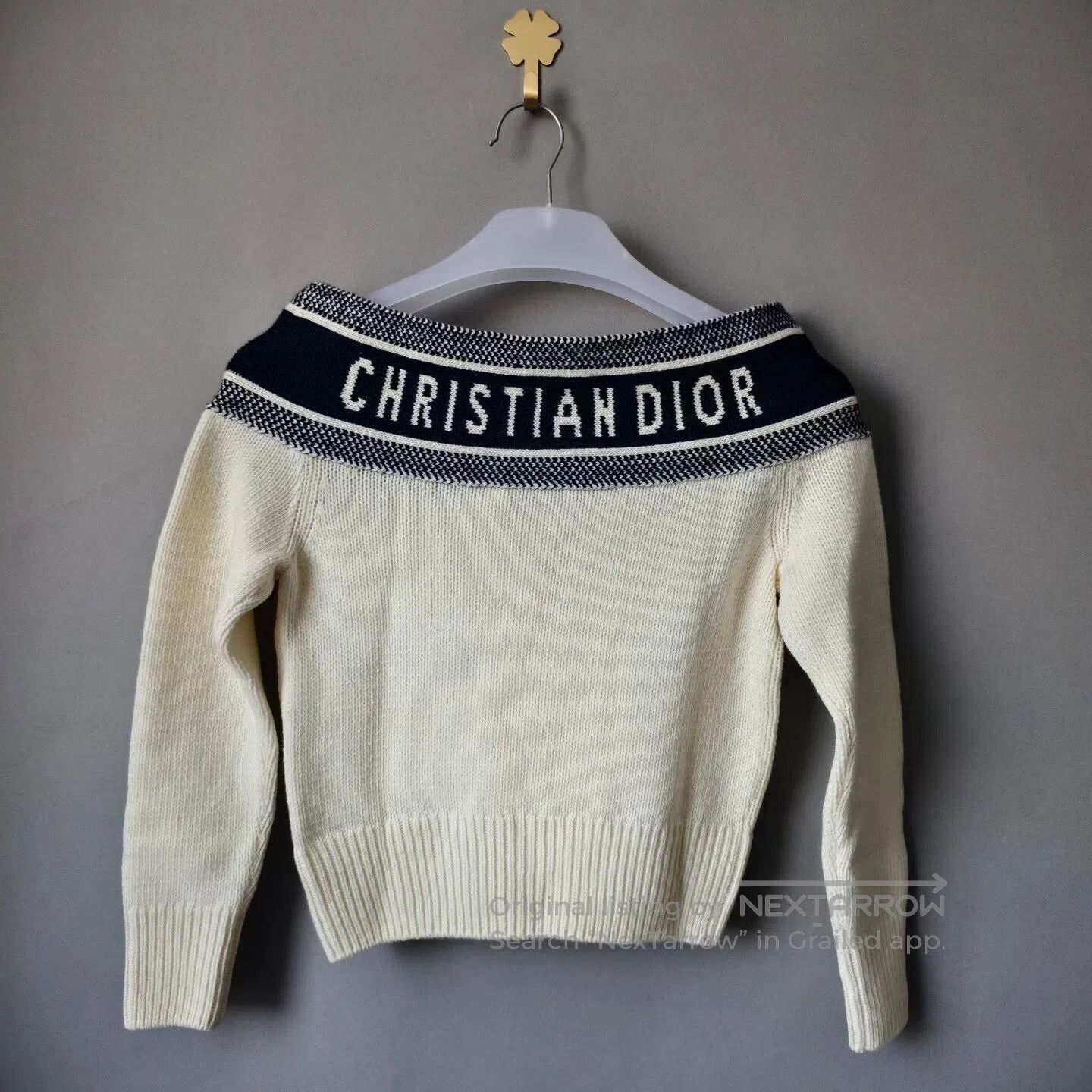 Dior DIOR Women's Sailor Collar Wool Sweater. Size XXS / US 00 / IT 34 - 2 Thumbnail
